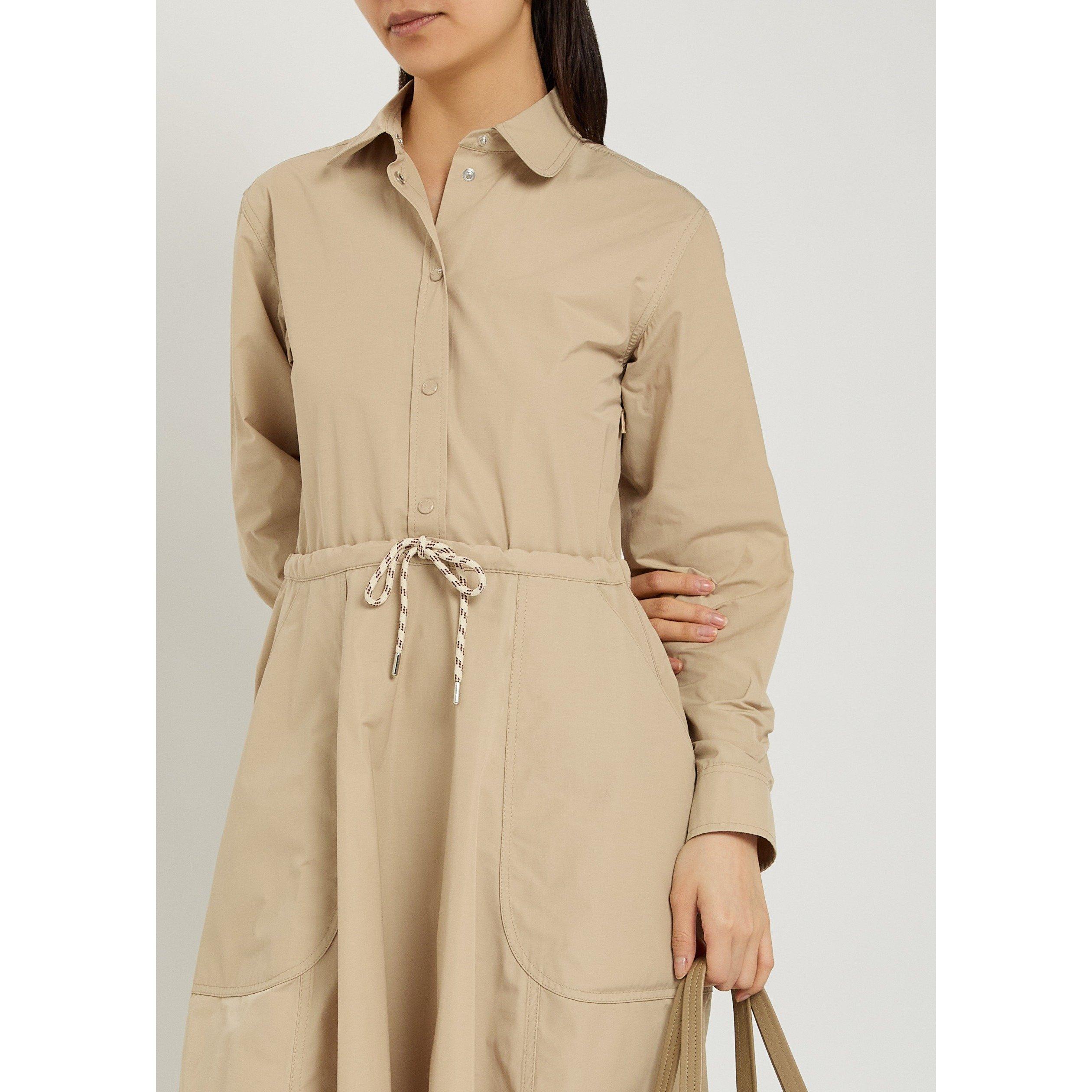 BEIGE - Moncler - Women's Long-Sleeve Midi Shirt-Dress - 4