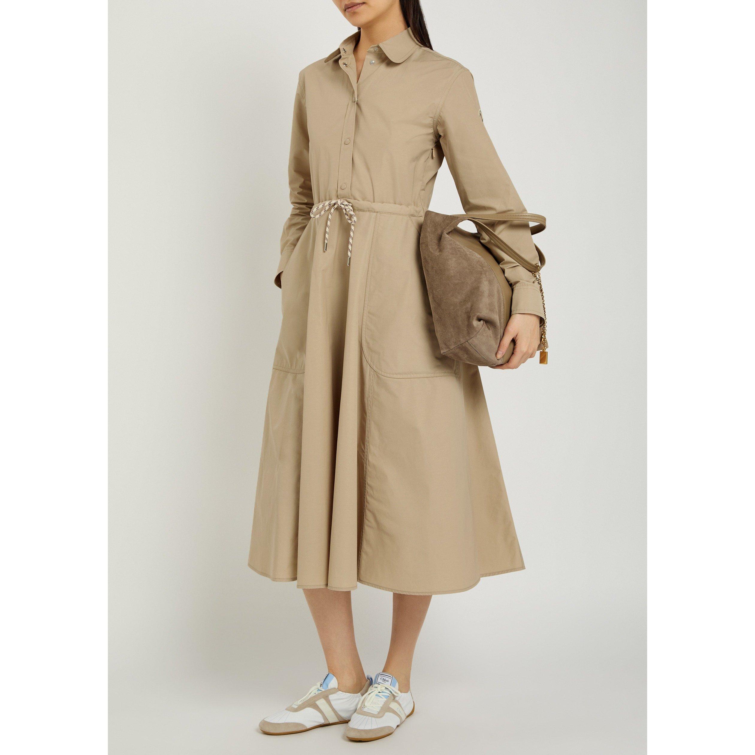 BEIGE - Moncler - Women's Long-Sleeve Midi Shirt-Dress - 5
