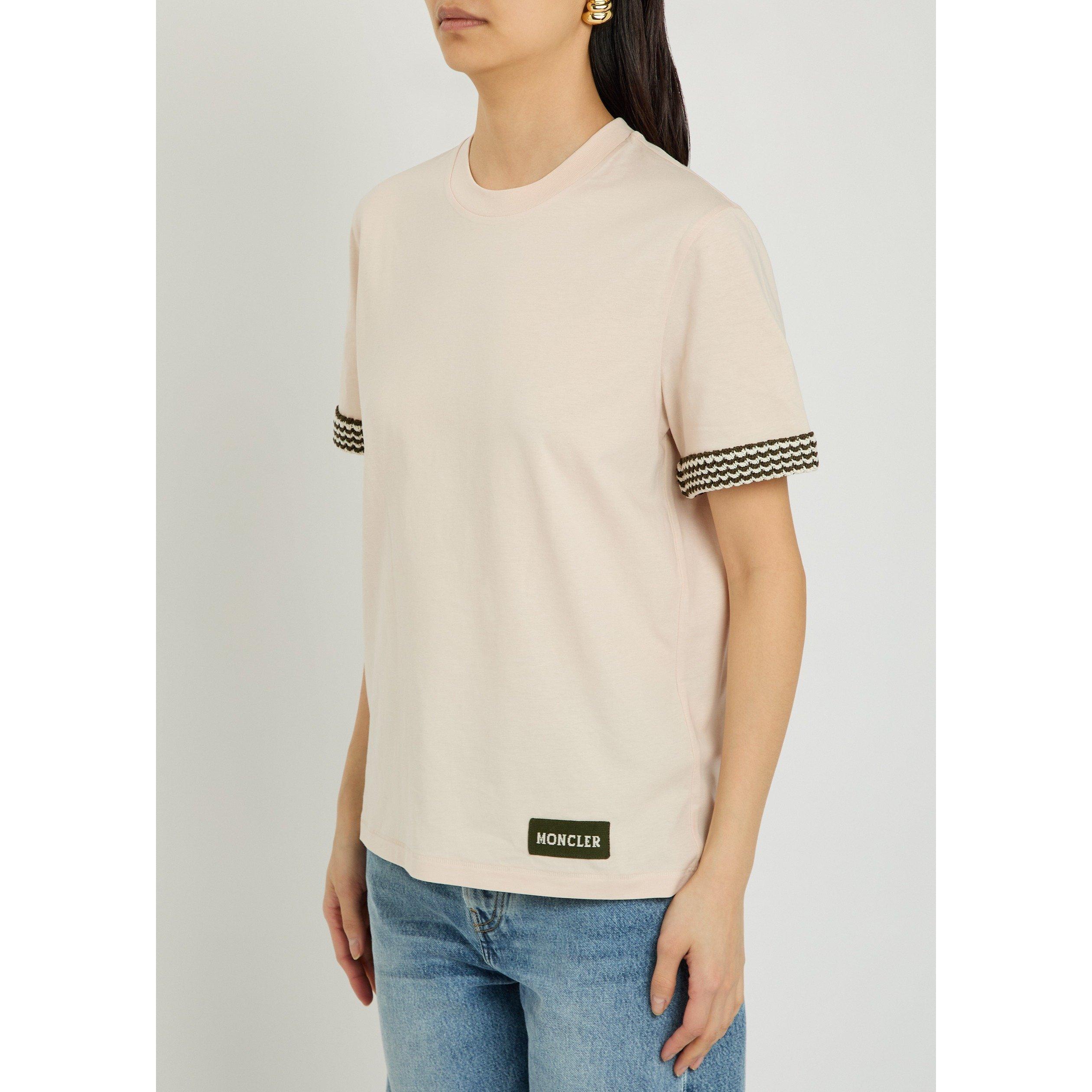 BEIGE AND OTHER - Moncler - Women's Cotton Short-Sleeve Crew-Neck T-Shirt - 2