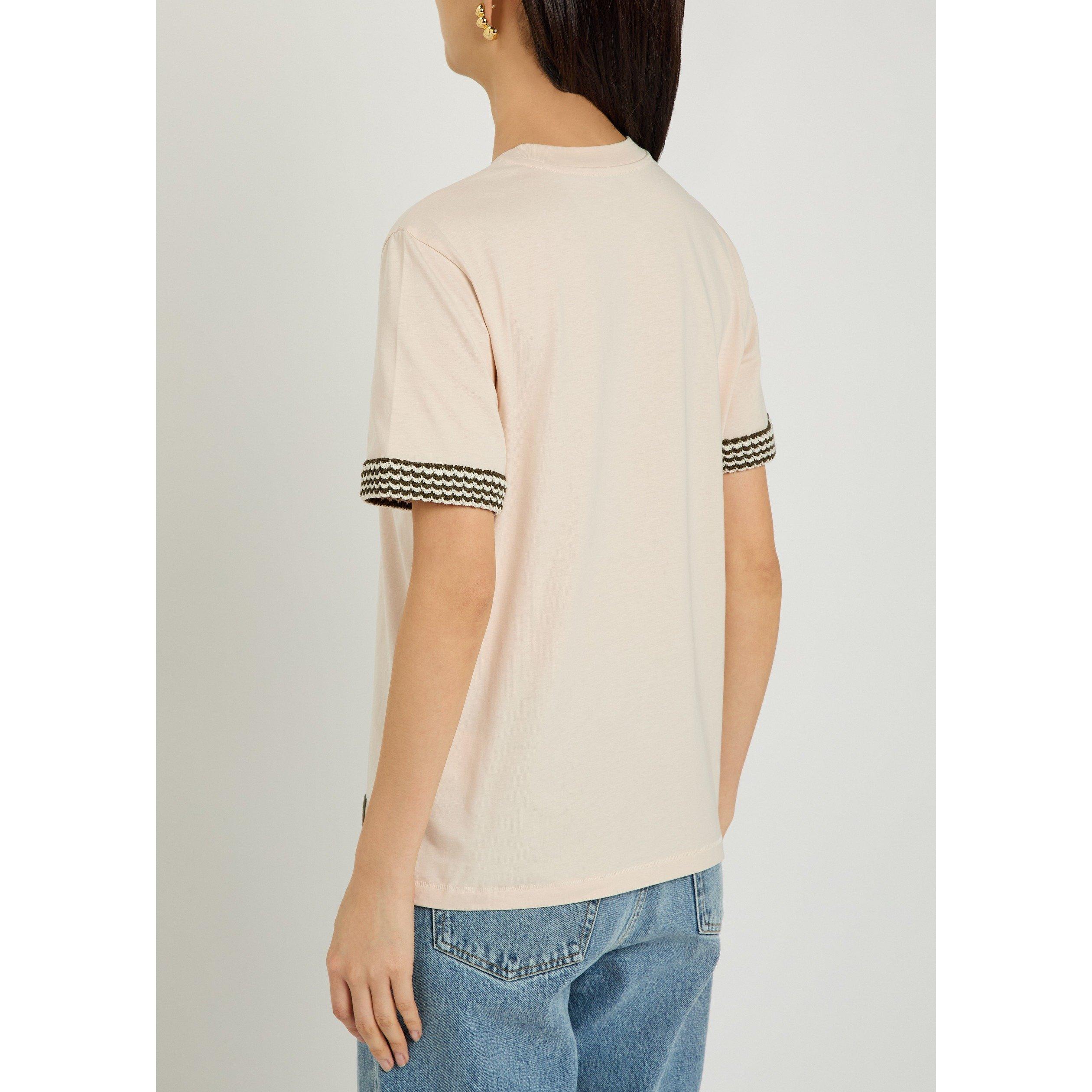 BEIGE AND OTHER - Moncler - Women's Cotton Short-Sleeve Crew-Neck T-Shirt - 3