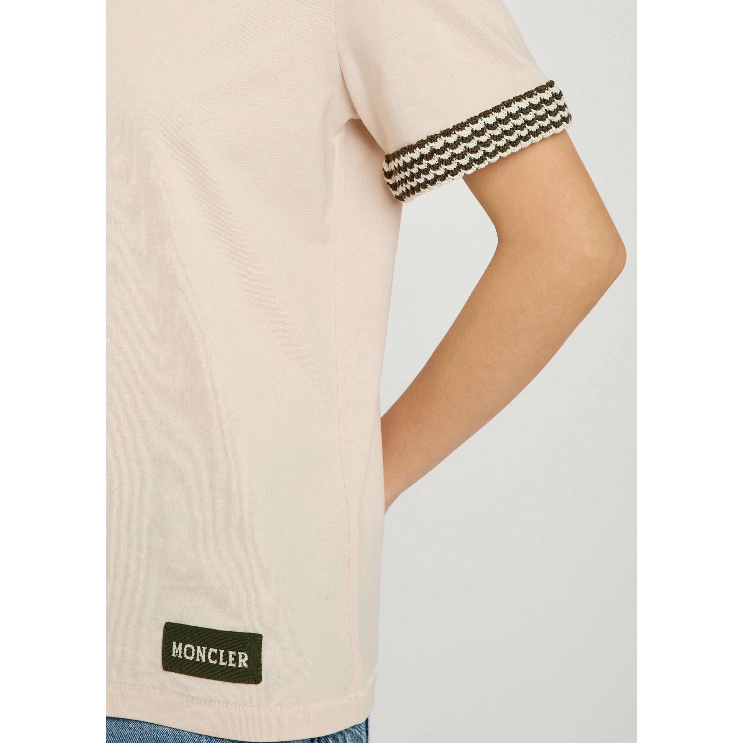 BEIGE AND OTHER - Moncler - Women's Cotton Short-Sleeve Crew-Neck T-Shirt - 4