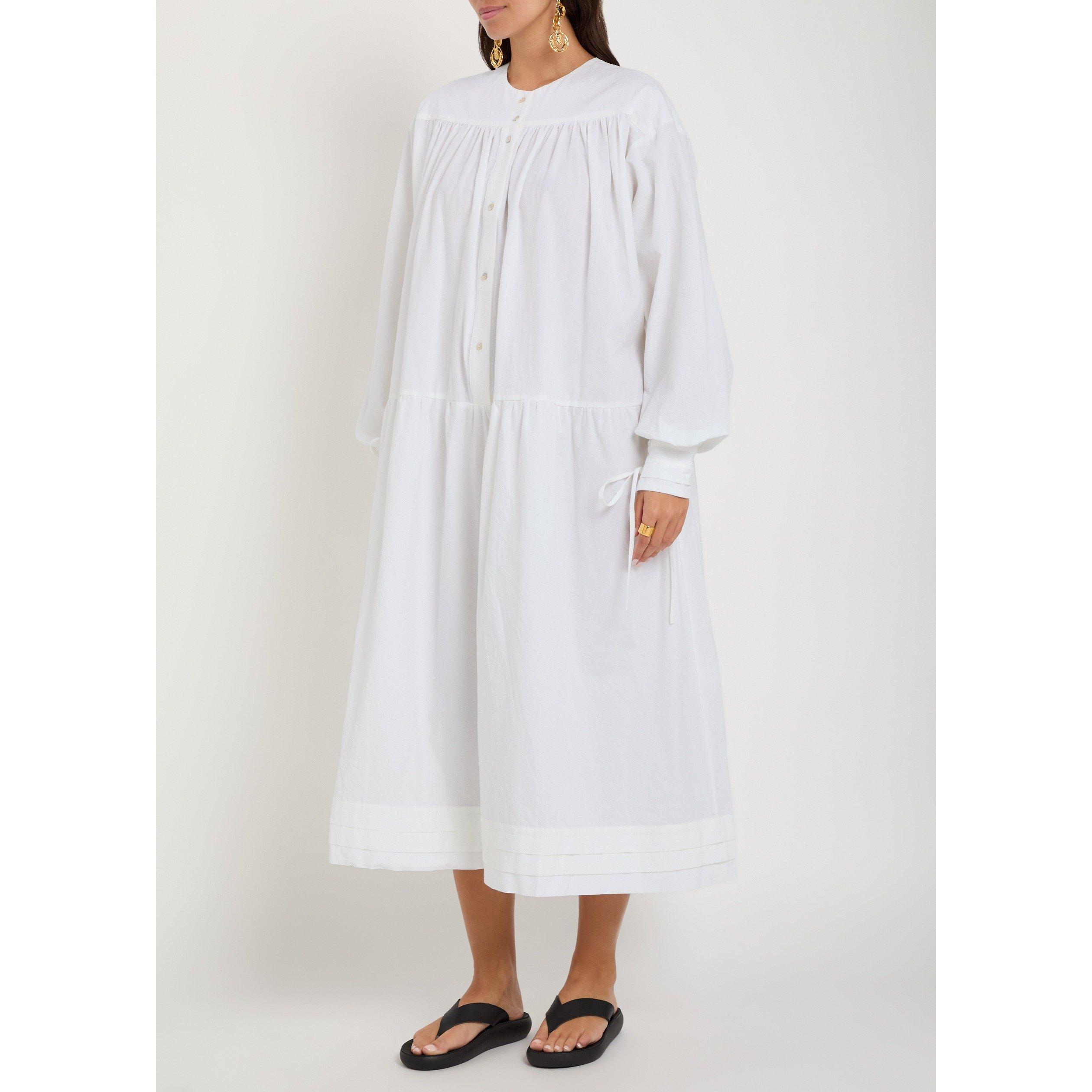 WHITE - Unknown - Women's Calla Cotton Round-Neck Maxi Dress - 2