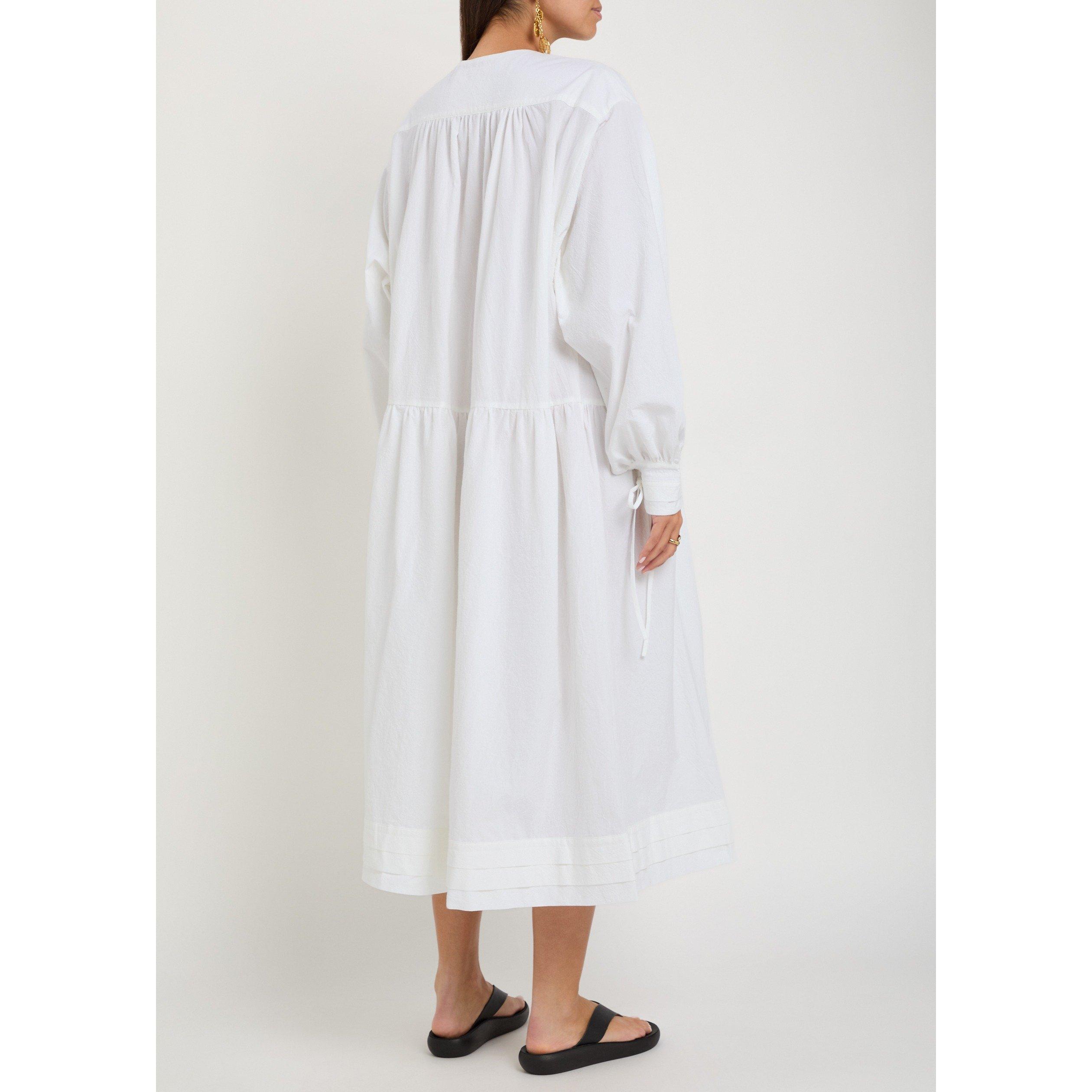 WHITE - Unknown - Women's Calla Cotton Round-Neck Maxi Dress - 3