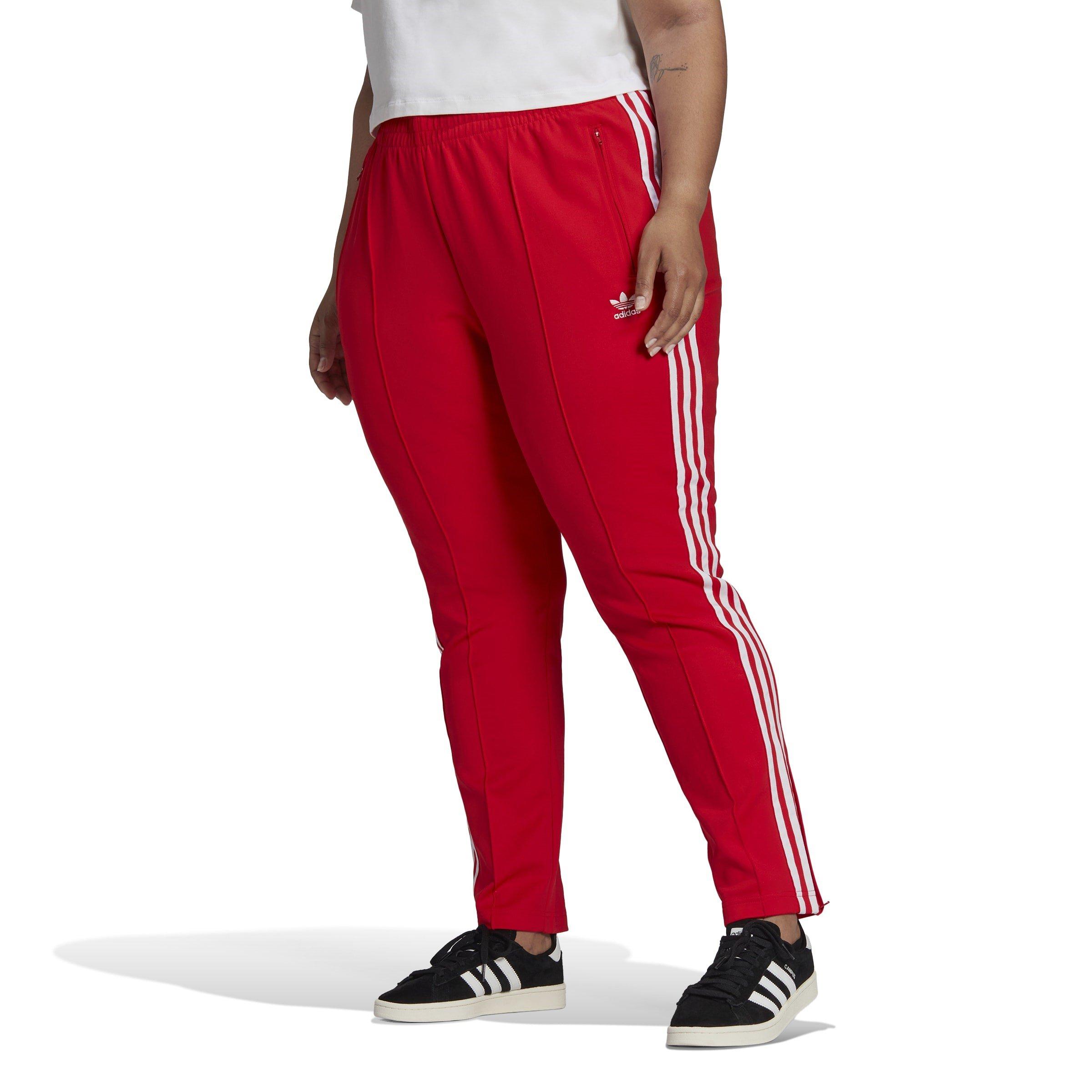 Red - adidas Originals - Adicolour Sst Plus Size Tracksuit Bottoms - 2