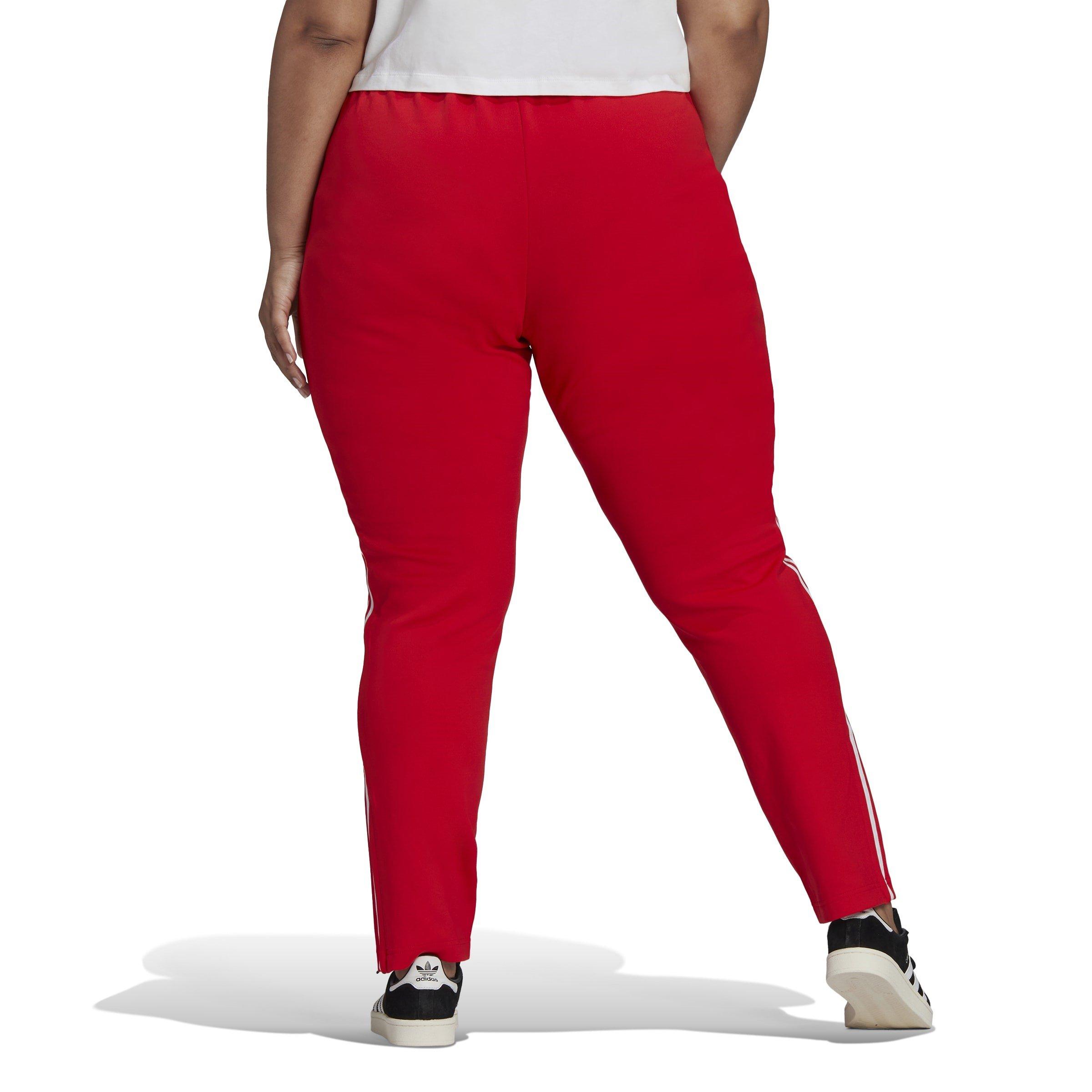 Red - adidas Originals - Adicolour Sst Plus Size Tracksuit Bottoms - 3