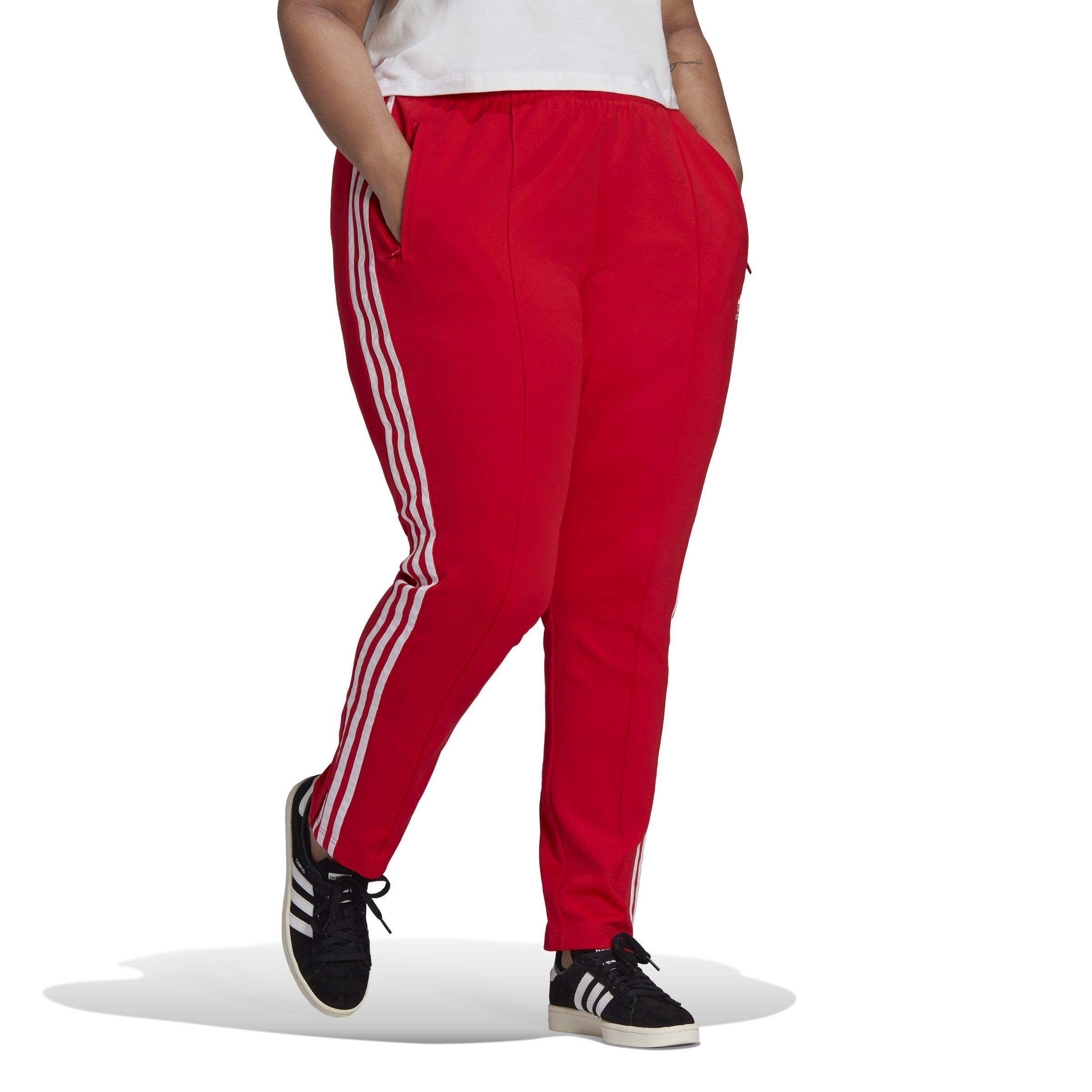 Red - adidas Originals - Adicolour Sst Plus Size Tracksuit Bottoms - 4