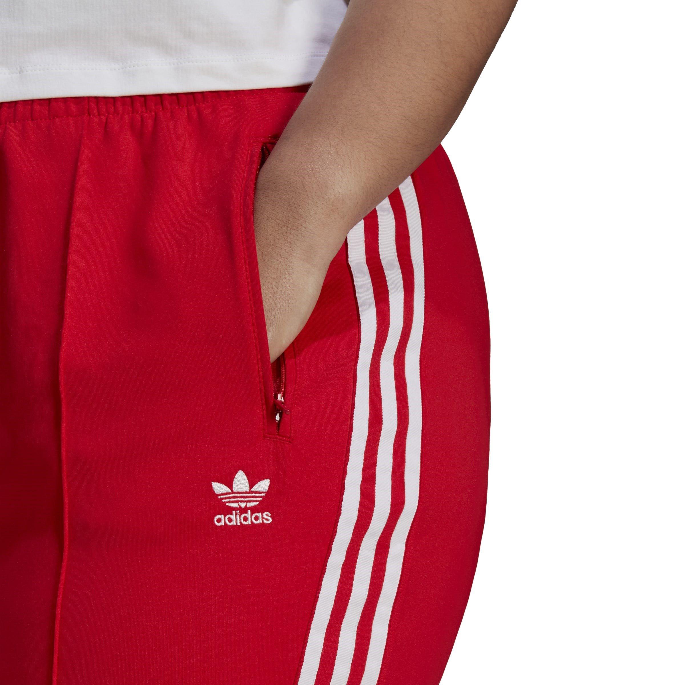 Red - adidas Originals - Adicolour Sst Plus Size Tracksuit Bottoms - 5