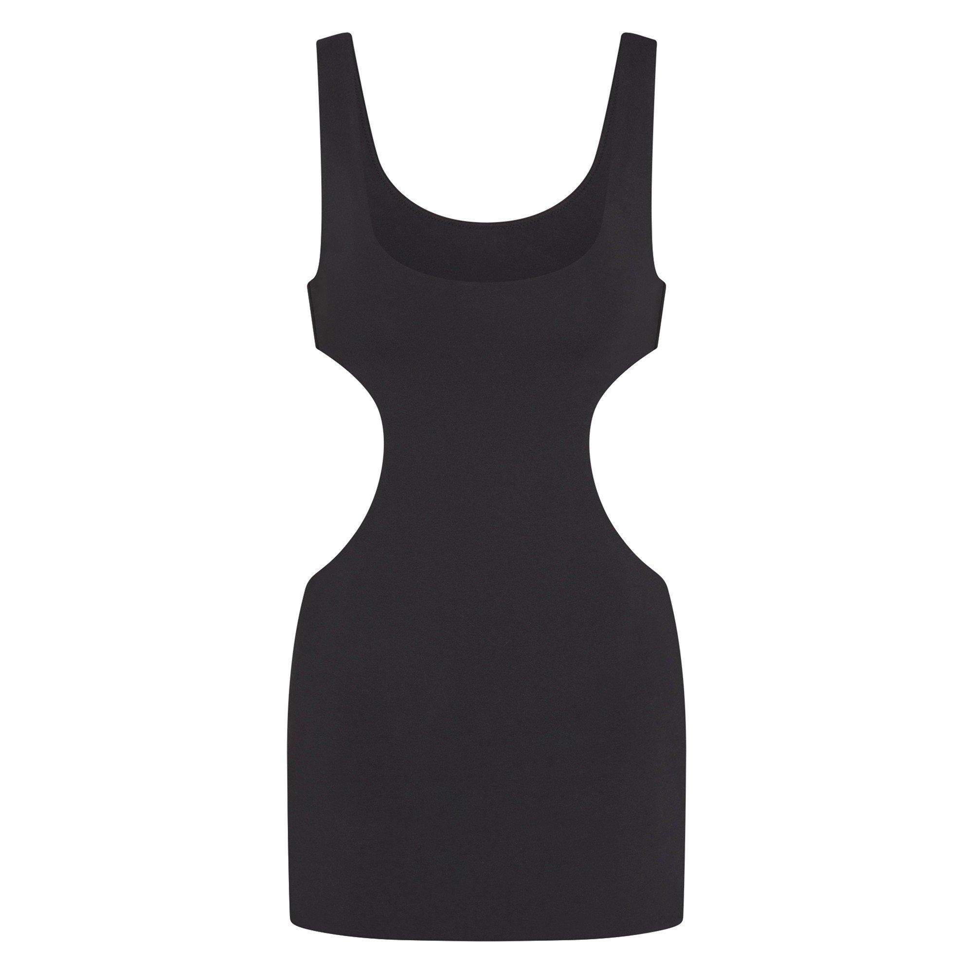 DARK GREY - SKIMS - COTT JERSEY CUT-OUT MINI DRESS - 1