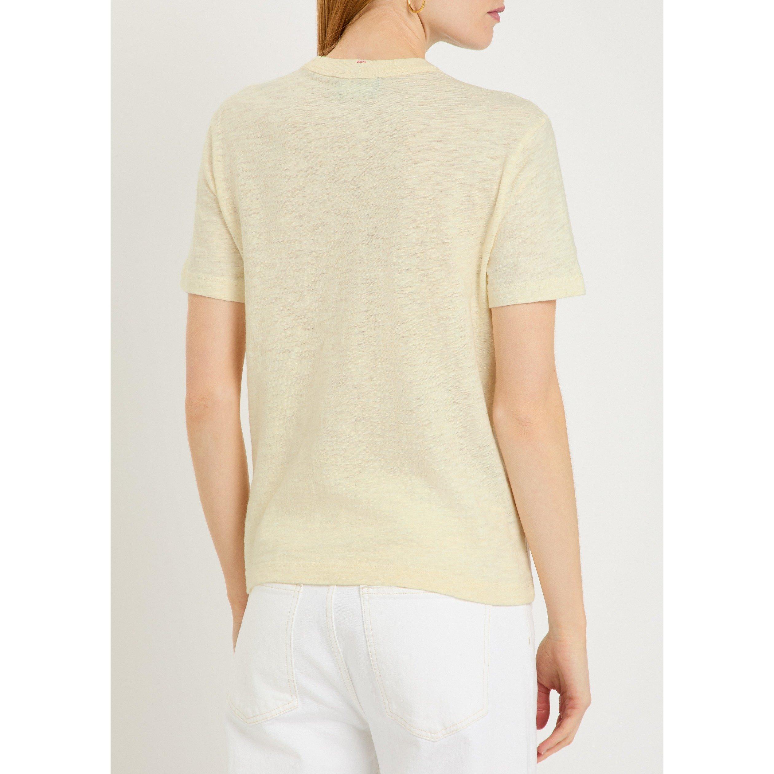 IVORY - Moncler - Women's Cotton Short-Sleeve Crew-Neck Slim-Fit T-Shirt - 3
