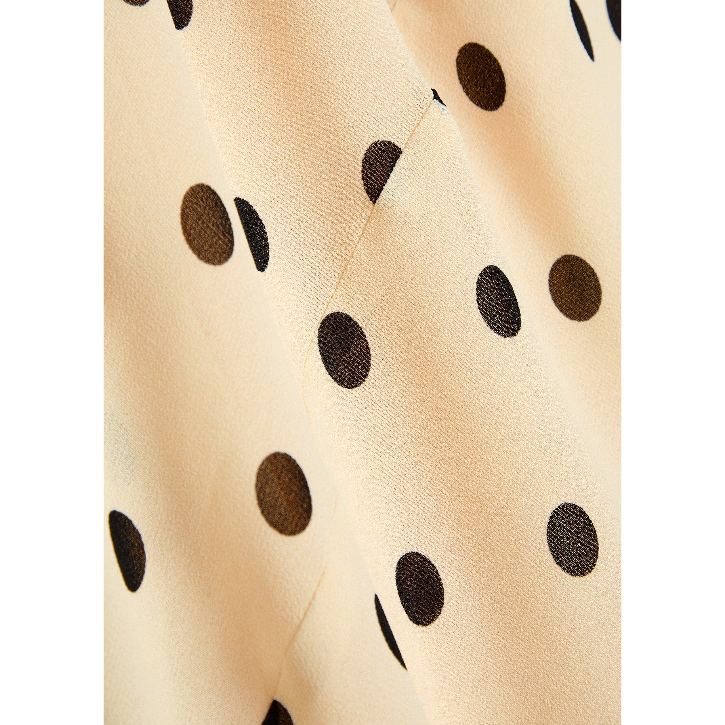 WHITE AND OTHER - Reformation - Women's Esra Polka Dot Long-Sleeve Viscose Maxi Dress - 4