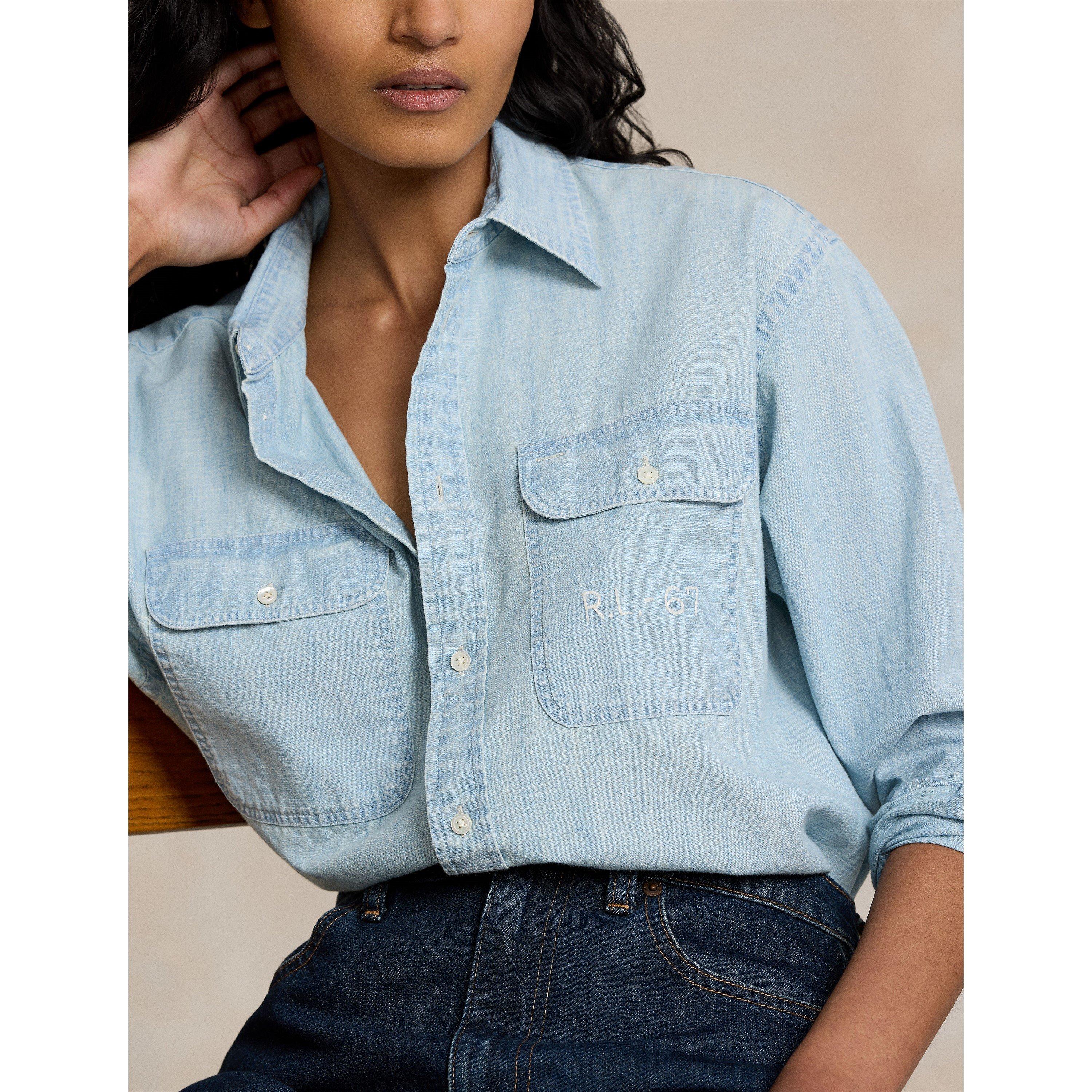 CHAMBRAY - Polo Ralph Lauren - Embroidered Rl-67 Shirt - 4