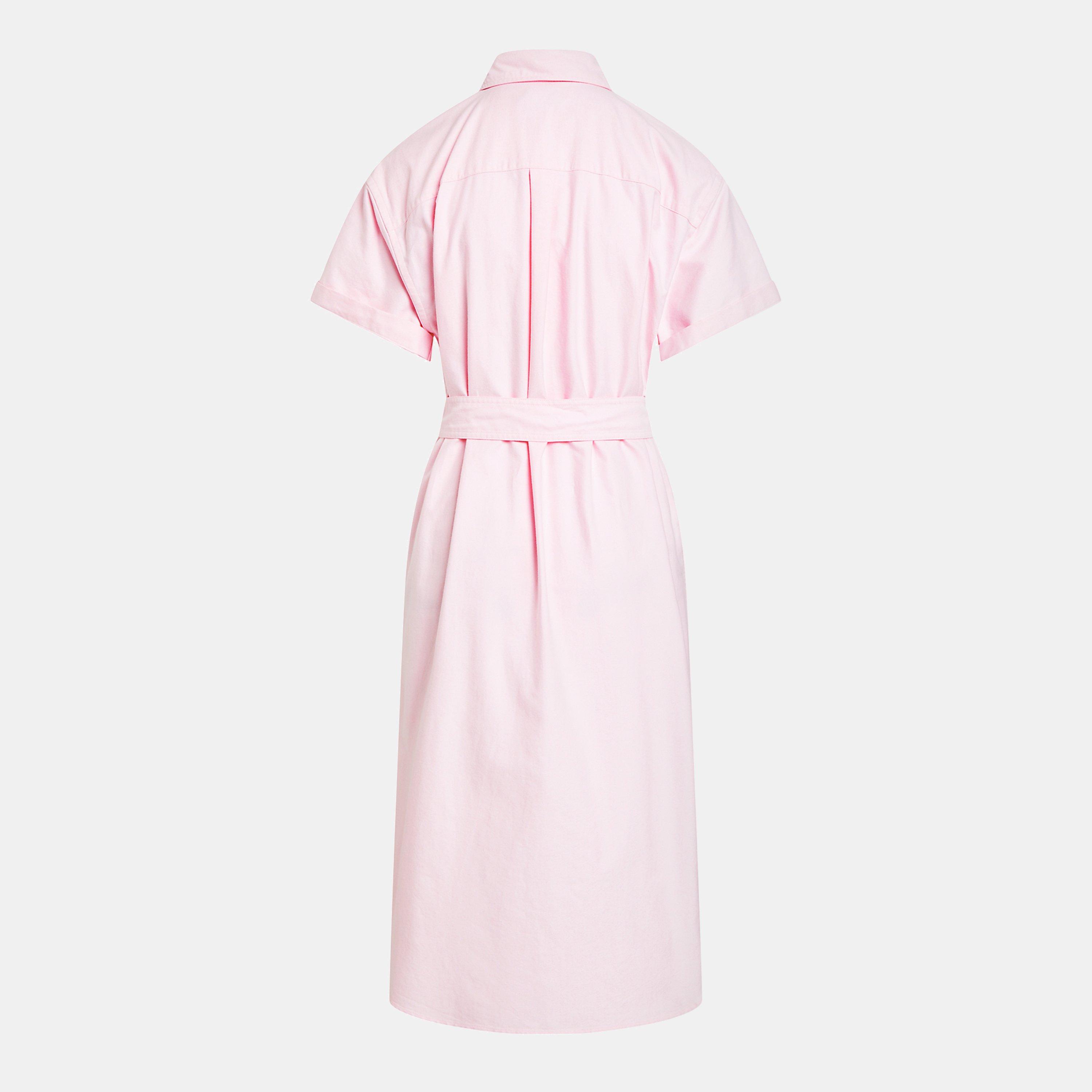 BATH PINK - Polo Ralph Lauren - Belted Short-Sleeve Oxford Shirtdress - 2