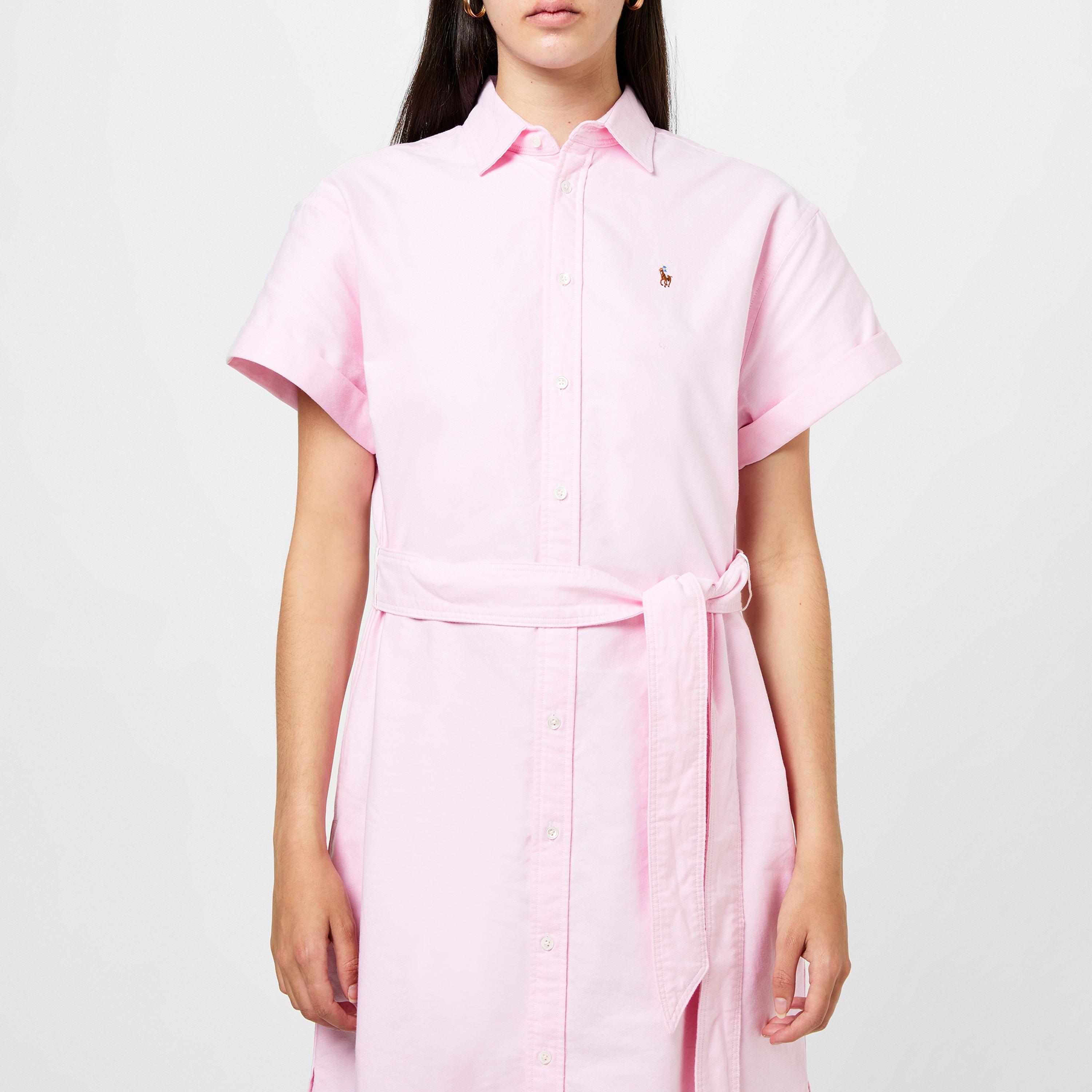 BATH PINK - Polo Ralph Lauren - Belted Short-Sleeve Oxford Shirtdress - 3