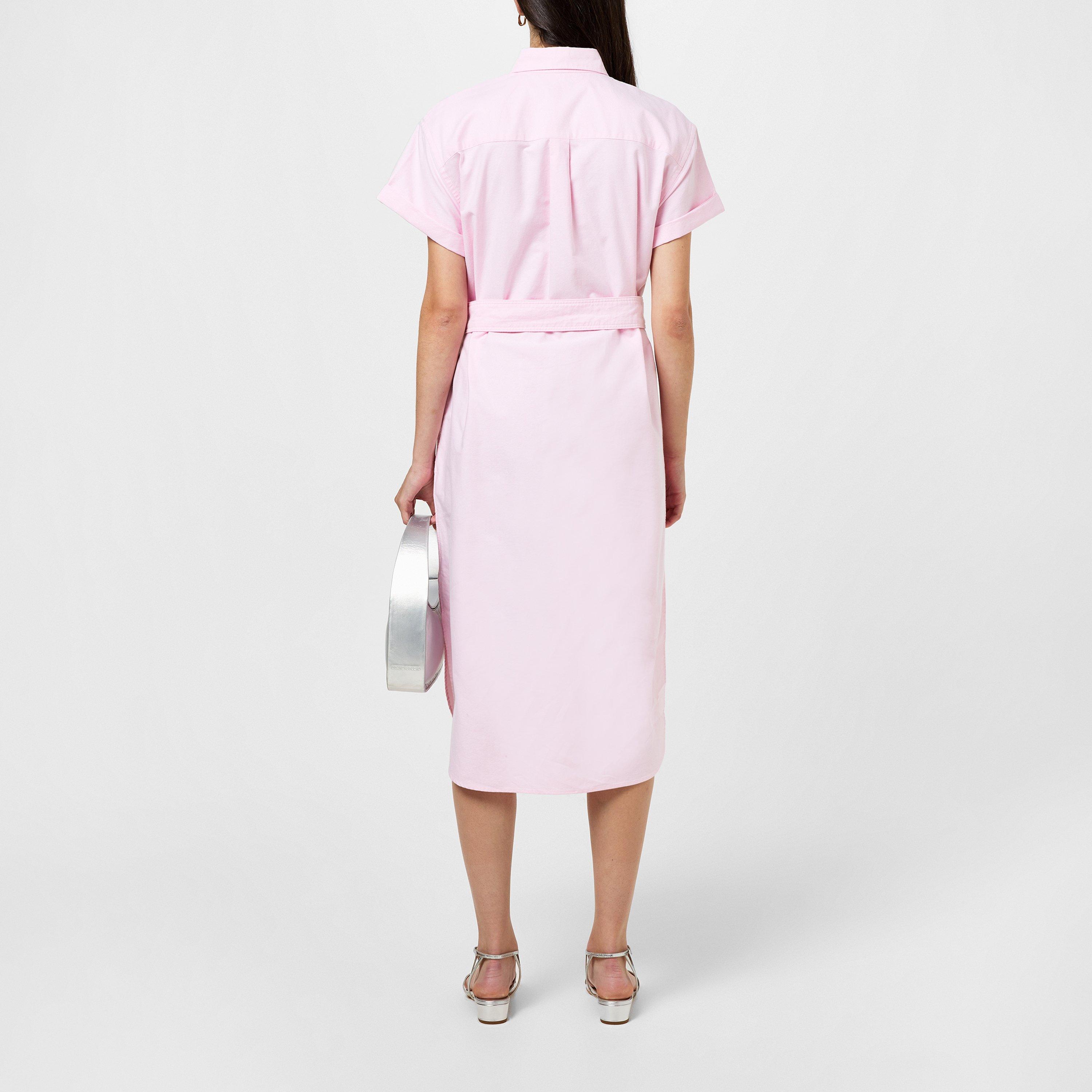 BATH PINK - Polo Ralph Lauren - Belted Short-Sleeve Oxford Shirtdress - 4