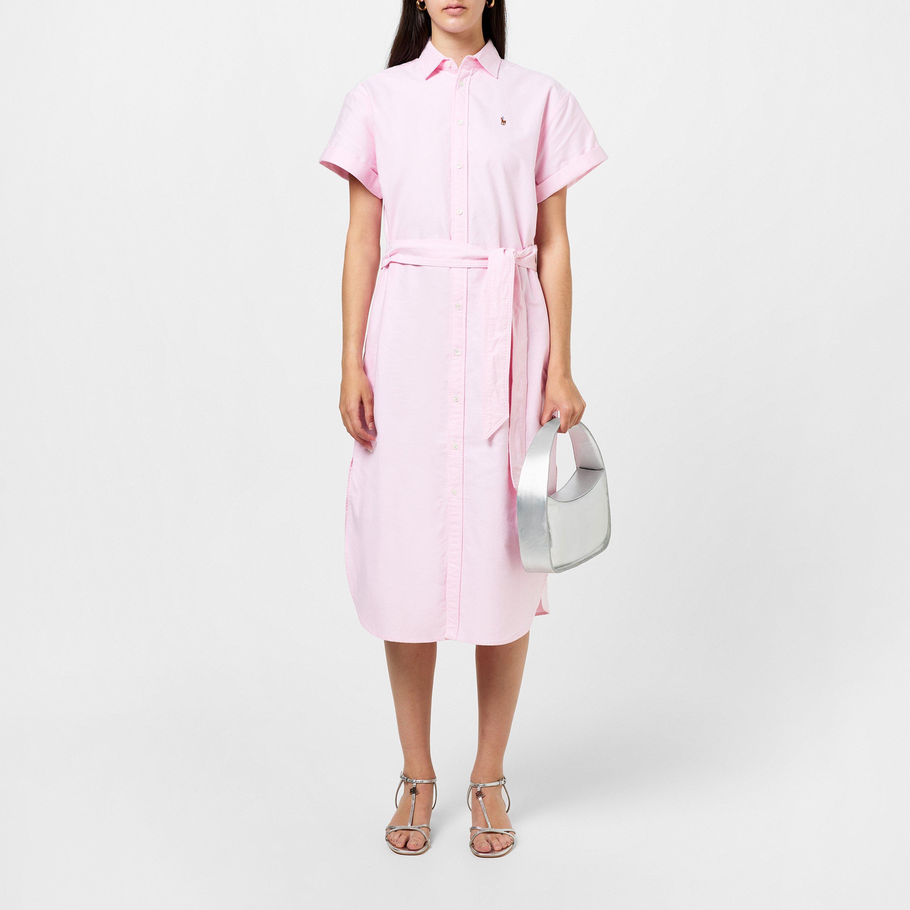 BATH PINK - Polo Ralph Lauren - Belted Short-Sleeve Oxford Shirtdress - 6