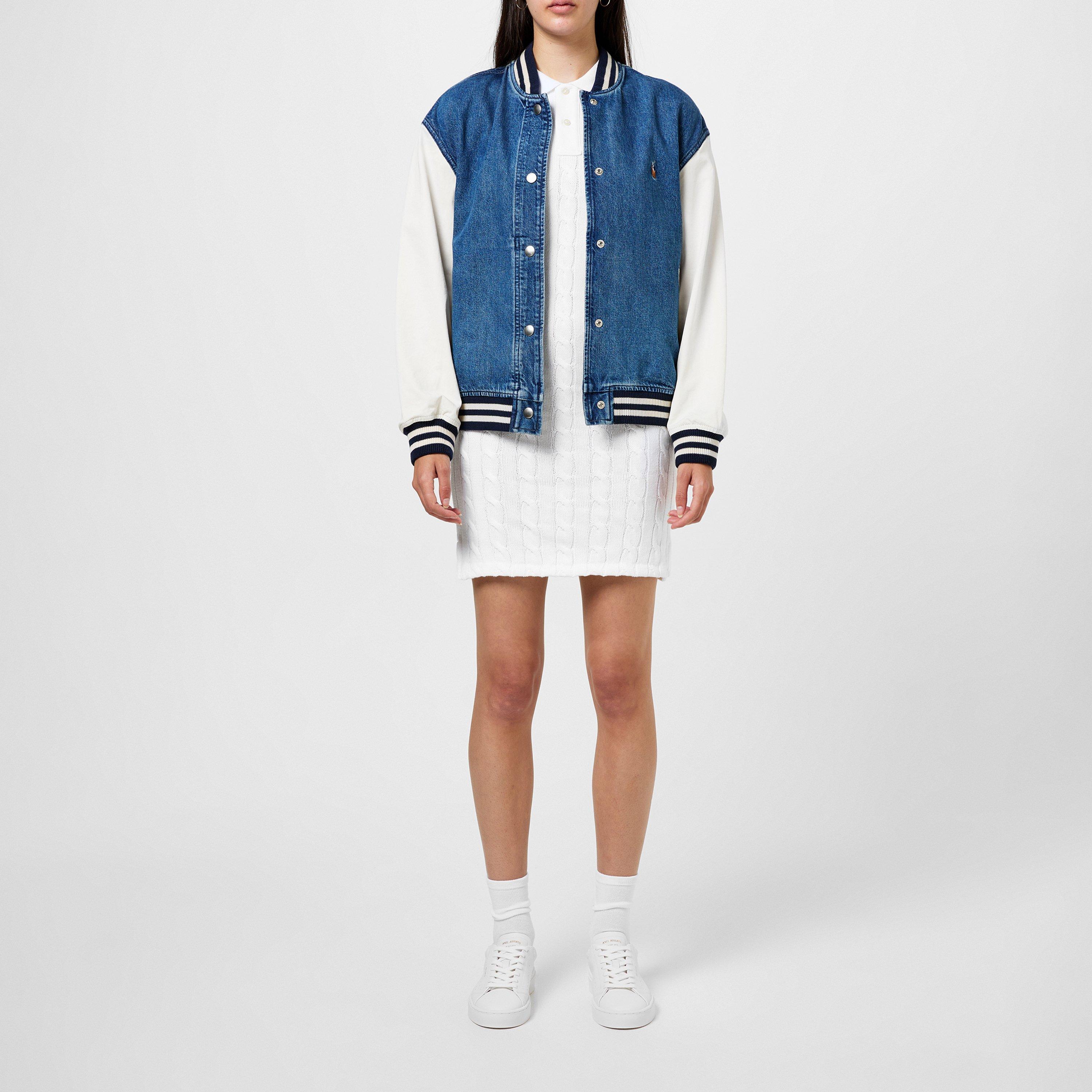 WHITE/ NAVY PP - Polo Ralph Lauren - Cable Knit Polo Dress - 4