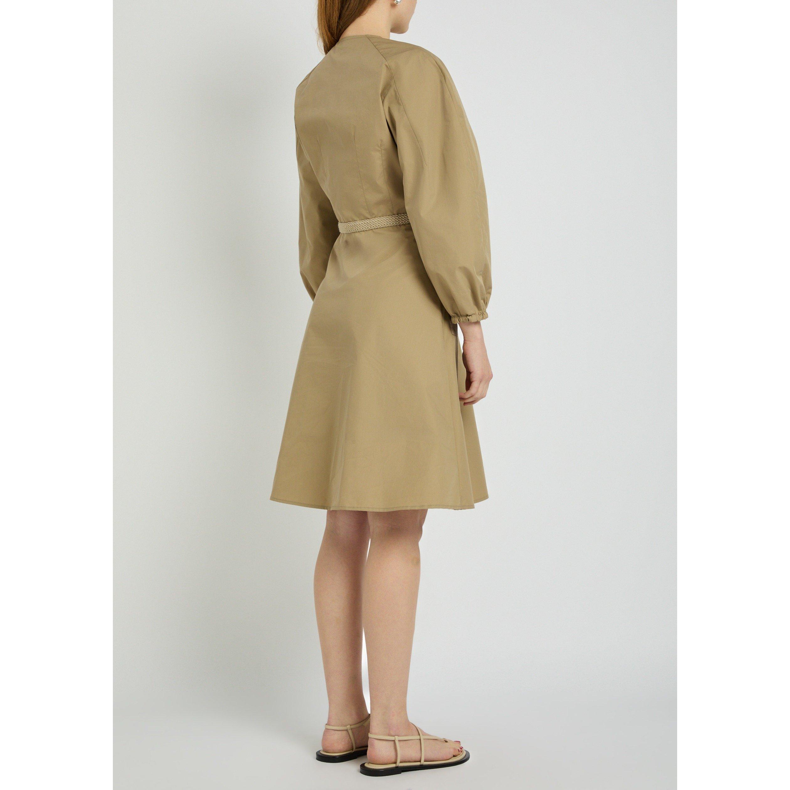 BEIGE - Moncler - Women's Cotton Long-Sleeve Shirt Dress - 3