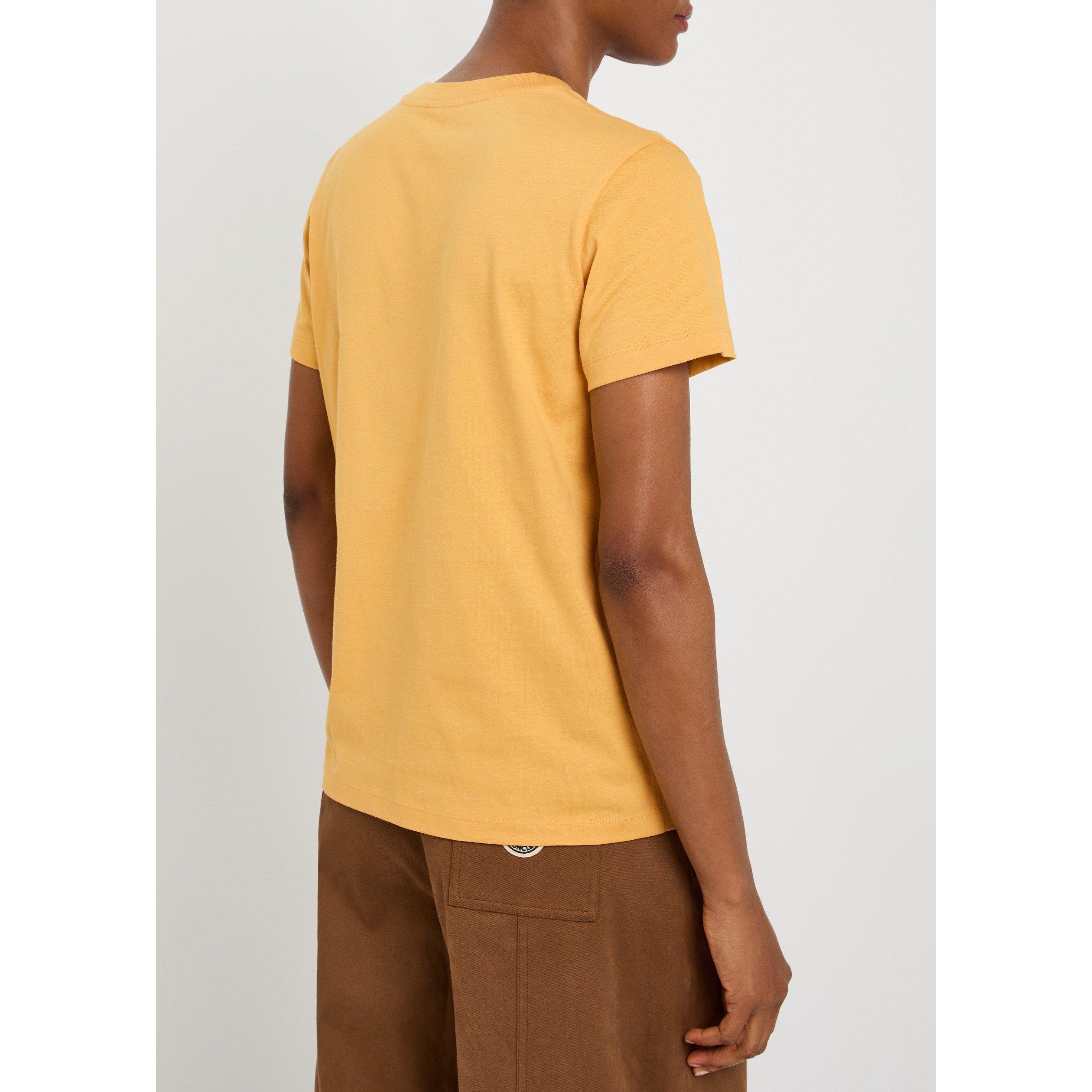 YELLOW - Moncler - Women's Cotton Short-Sleeve T-Shirt - 3