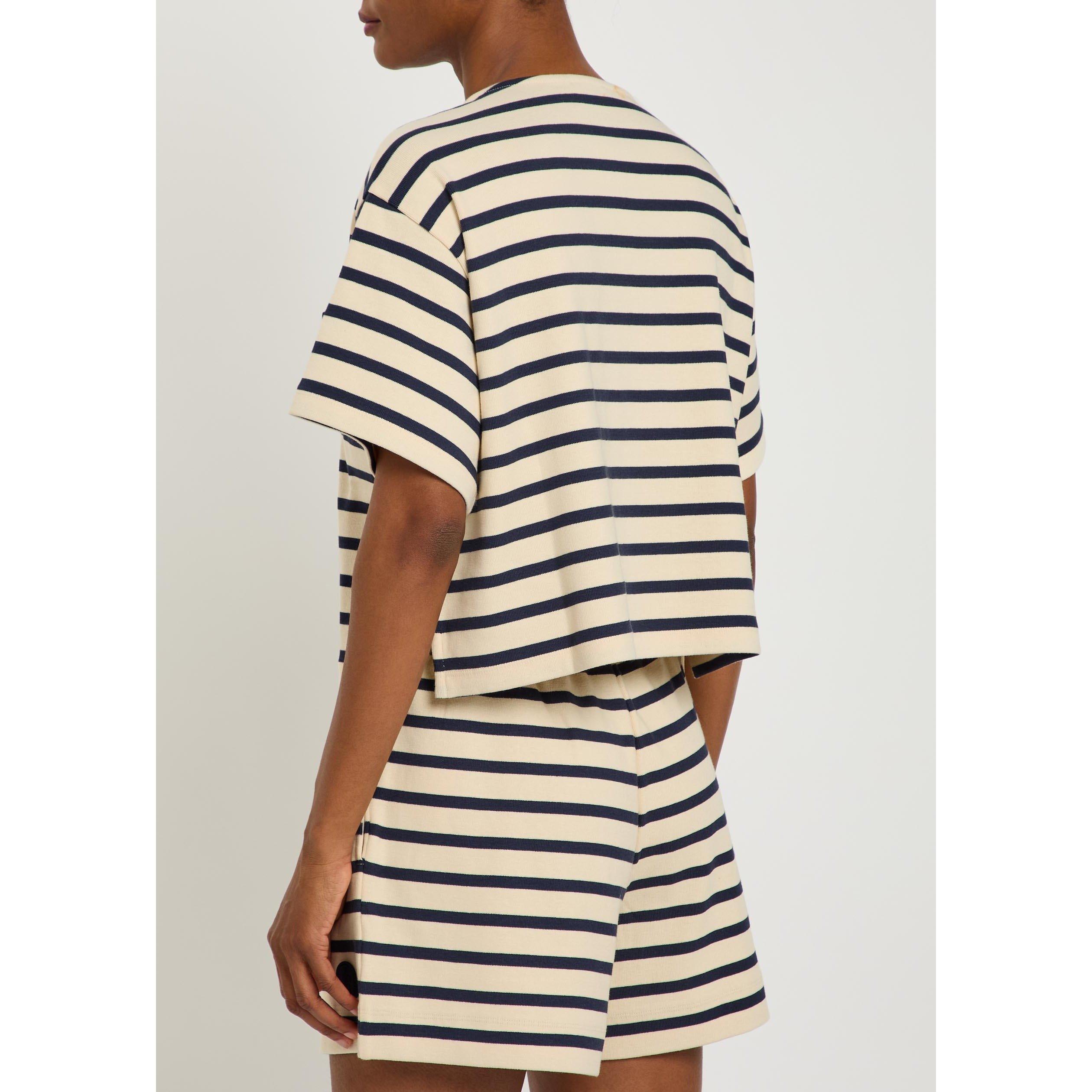 BEIGE AND OTHER - Moncler - Women's Striped Cotton Short-Sleeve Oversized-Fit T-Shirt - 3