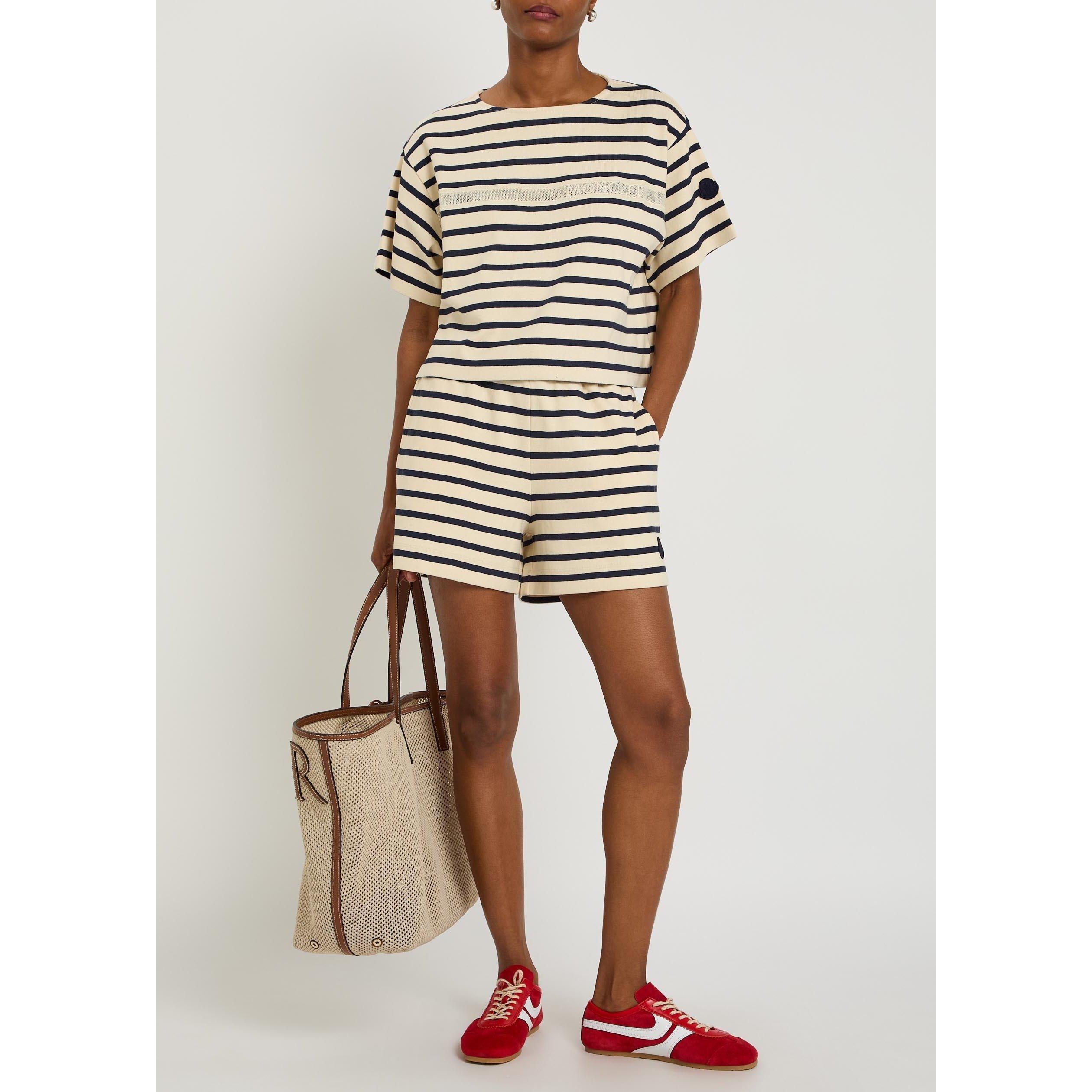 BEIGE AND OTHER - Moncler - Women's Striped Cotton Short-Sleeve Oversized-Fit T-Shirt - 5