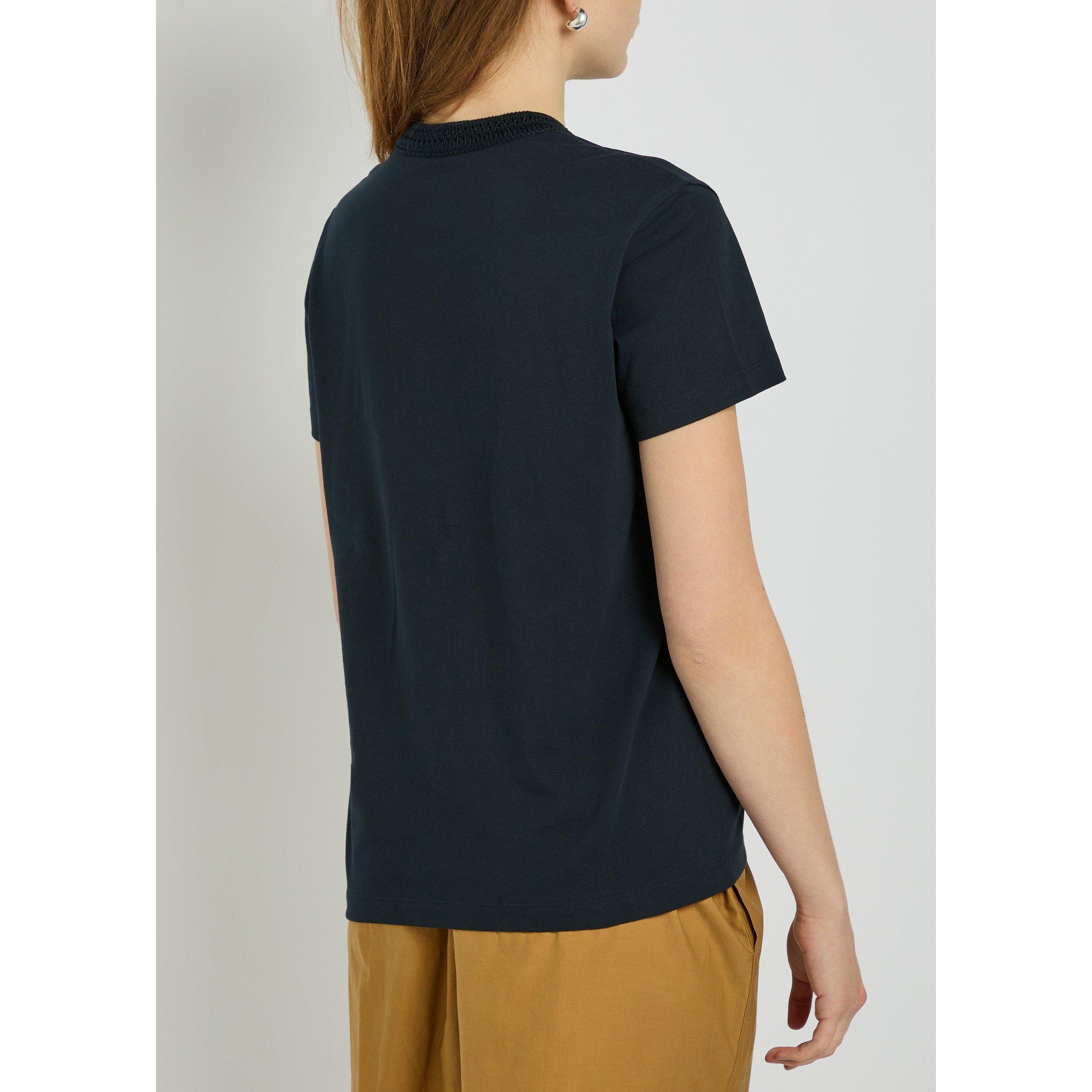 NAVY - Moncler - Women's Cotton Short-Sleeve Crew-Neck T-Shirt - 3