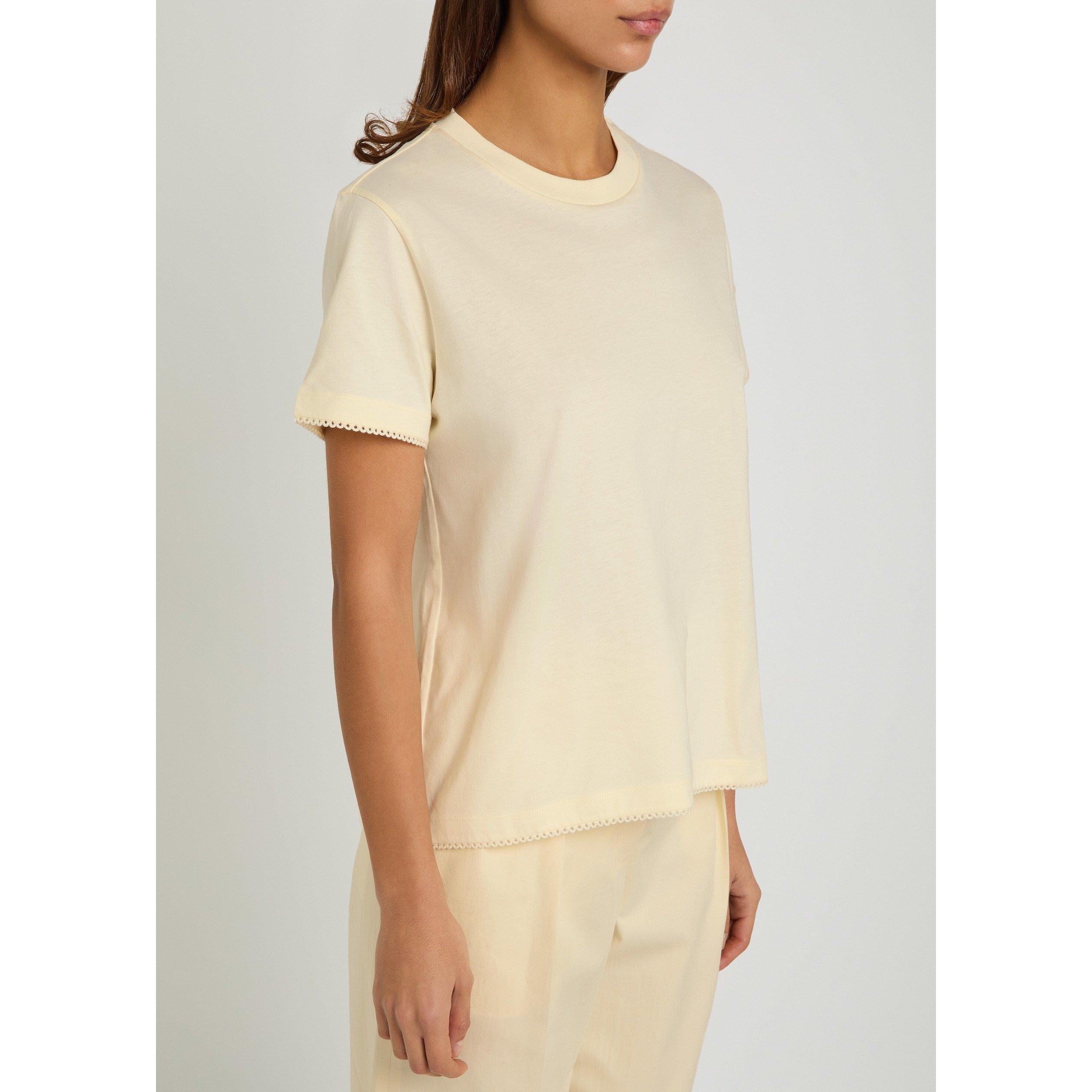 NATURAL - Moncler - Women's Cotton Short-Sleeve T-Shirt - 2
