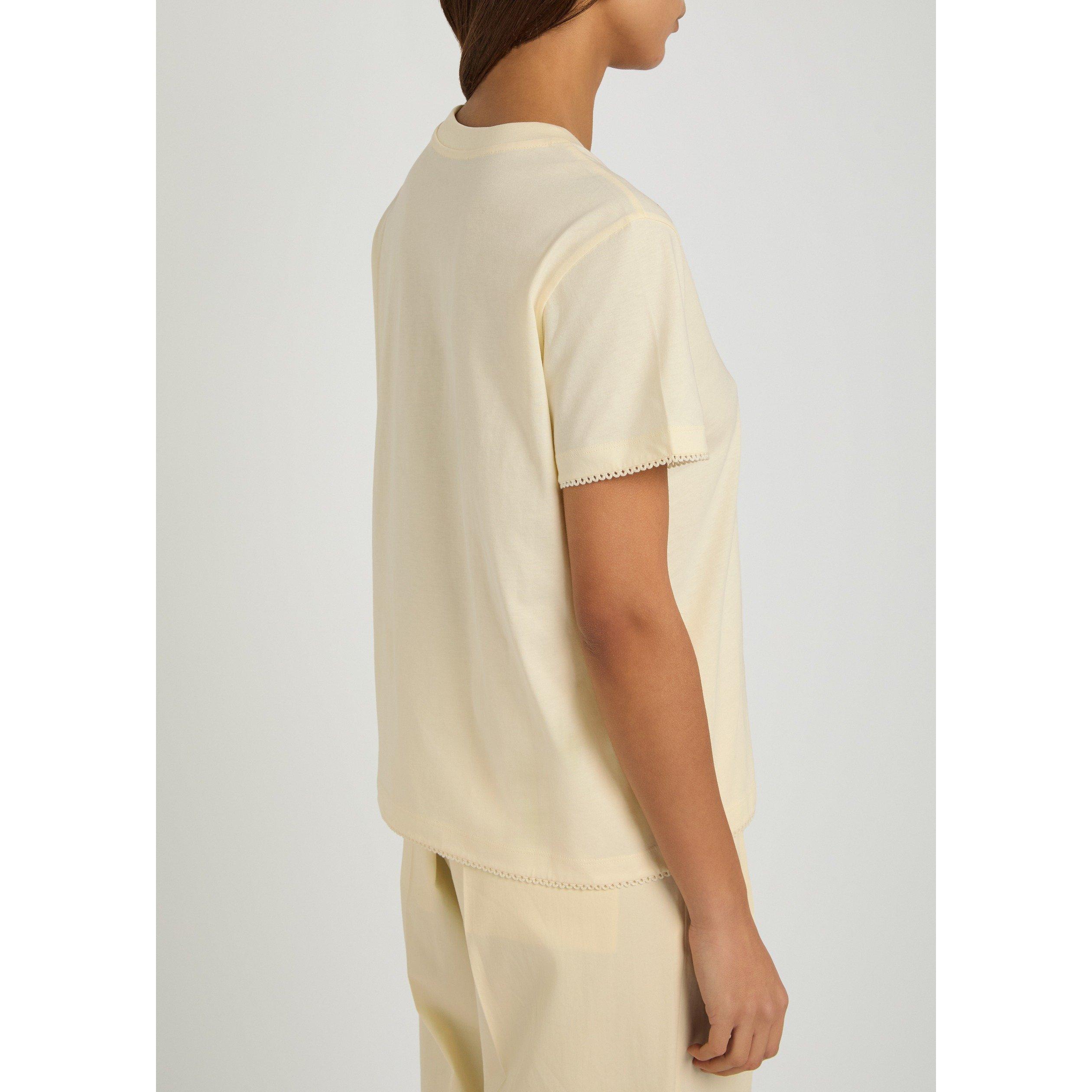 NATURAL - Moncler - Women's Cotton Short-Sleeve T-Shirt - 3