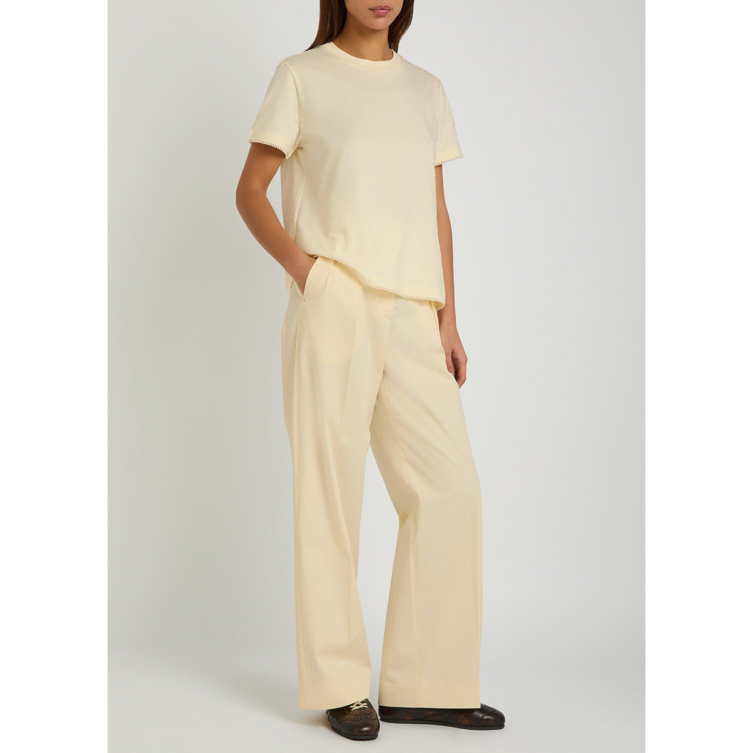 NATURAL - Moncler - Women's Cotton Short-Sleeve T-Shirt - 5
