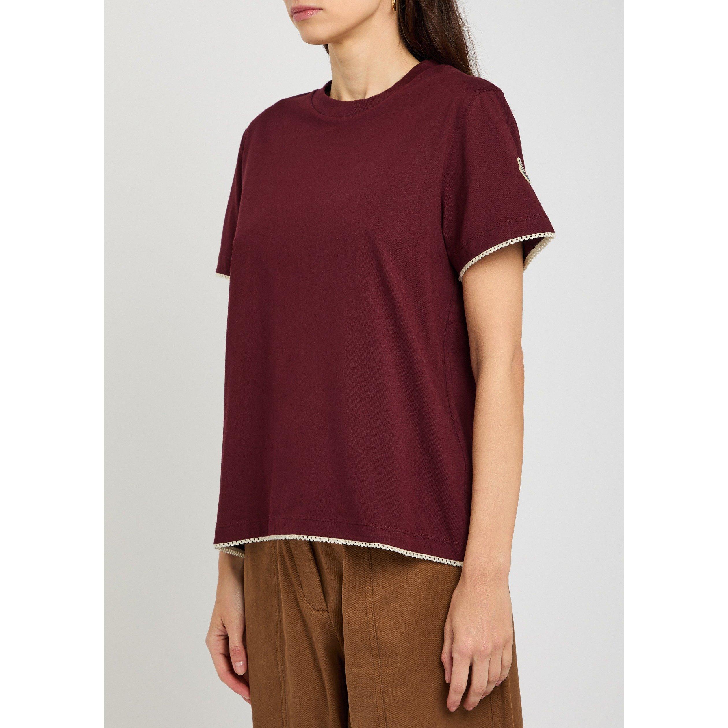 MID RED - Moncler - Women's Cotton Short-Sleeve T-Shirt - 2