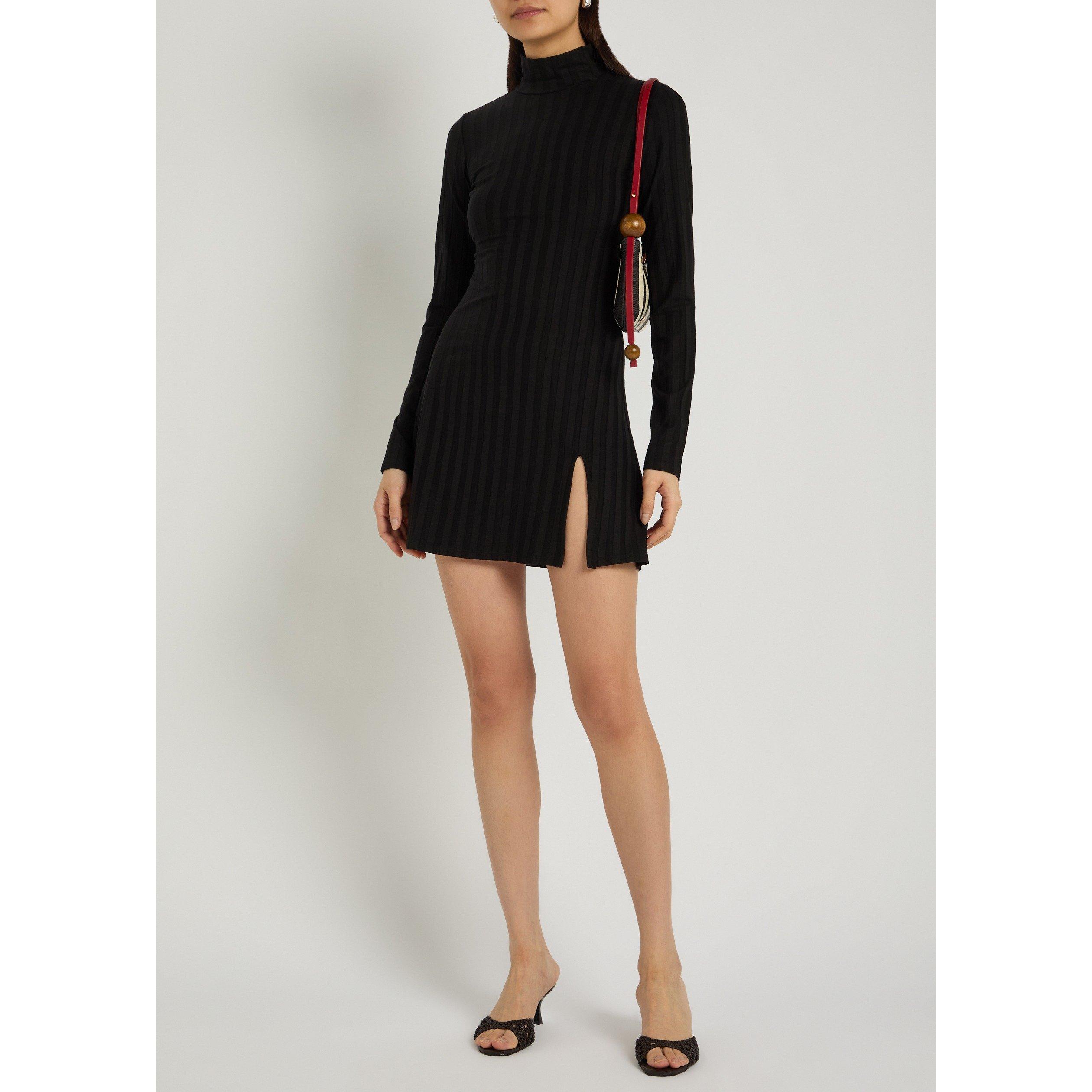 BLACK - Reformation - LD Libra Knit Dress - 5