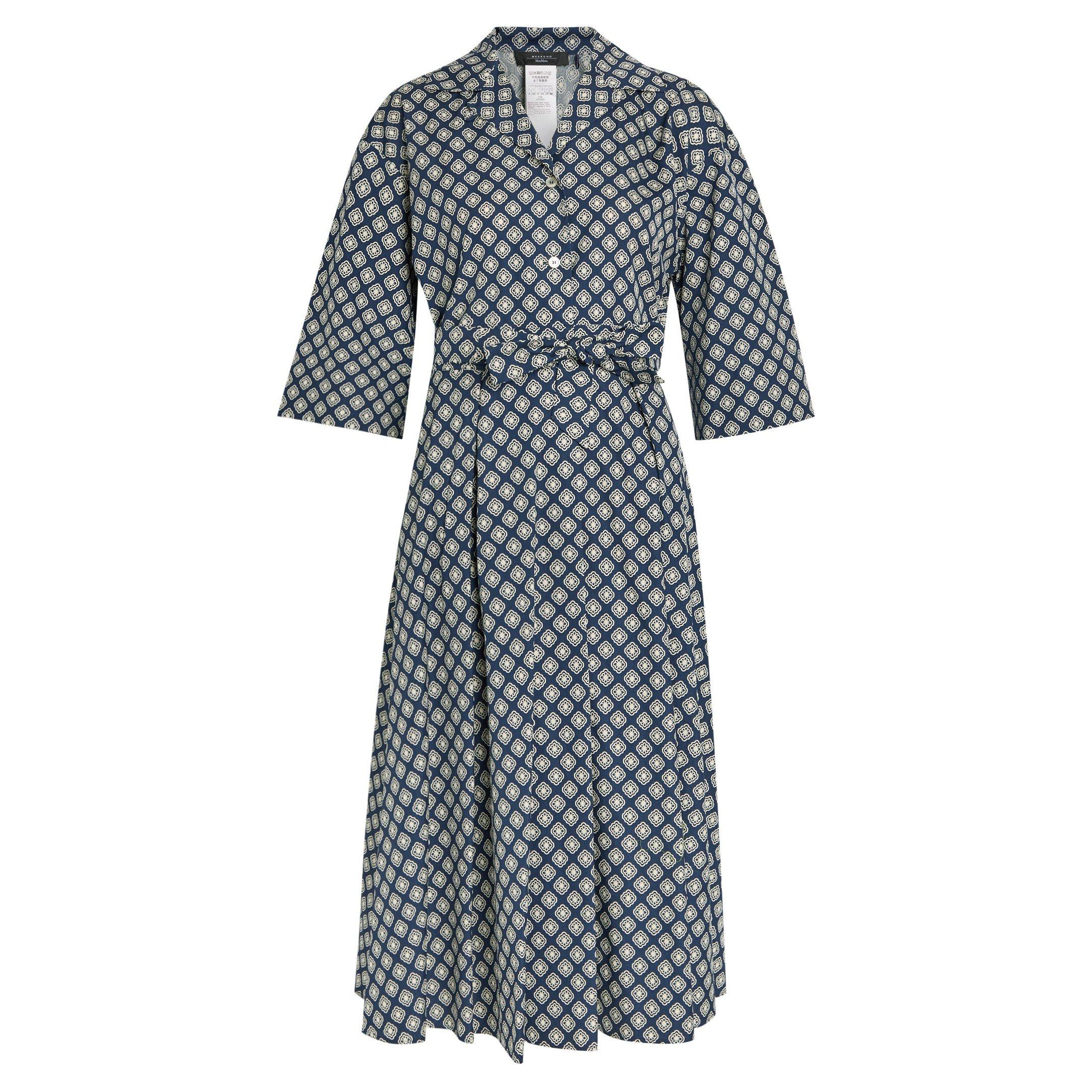 NAVY AND OTHER - Weekend Max Mara - SD WKDUNIGENO PRINTED MIDI DRE