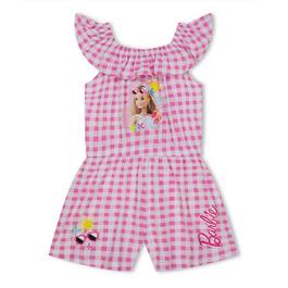 Character Girls Barbie Gingham Frill Detail Playsuit