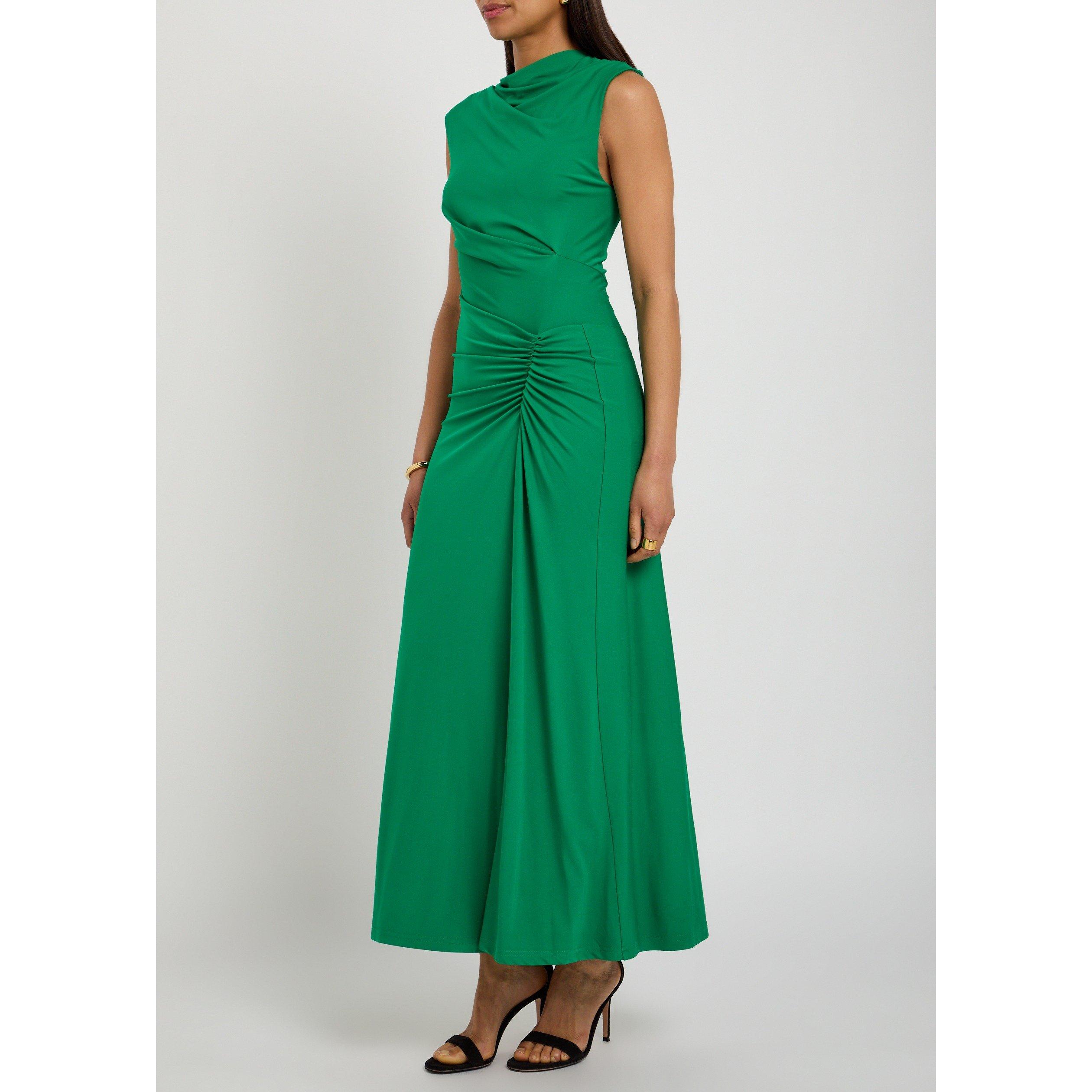GREEN - Jonathan Simkhai - LD ACACIA DRAPED JERSEY DRESS - 2