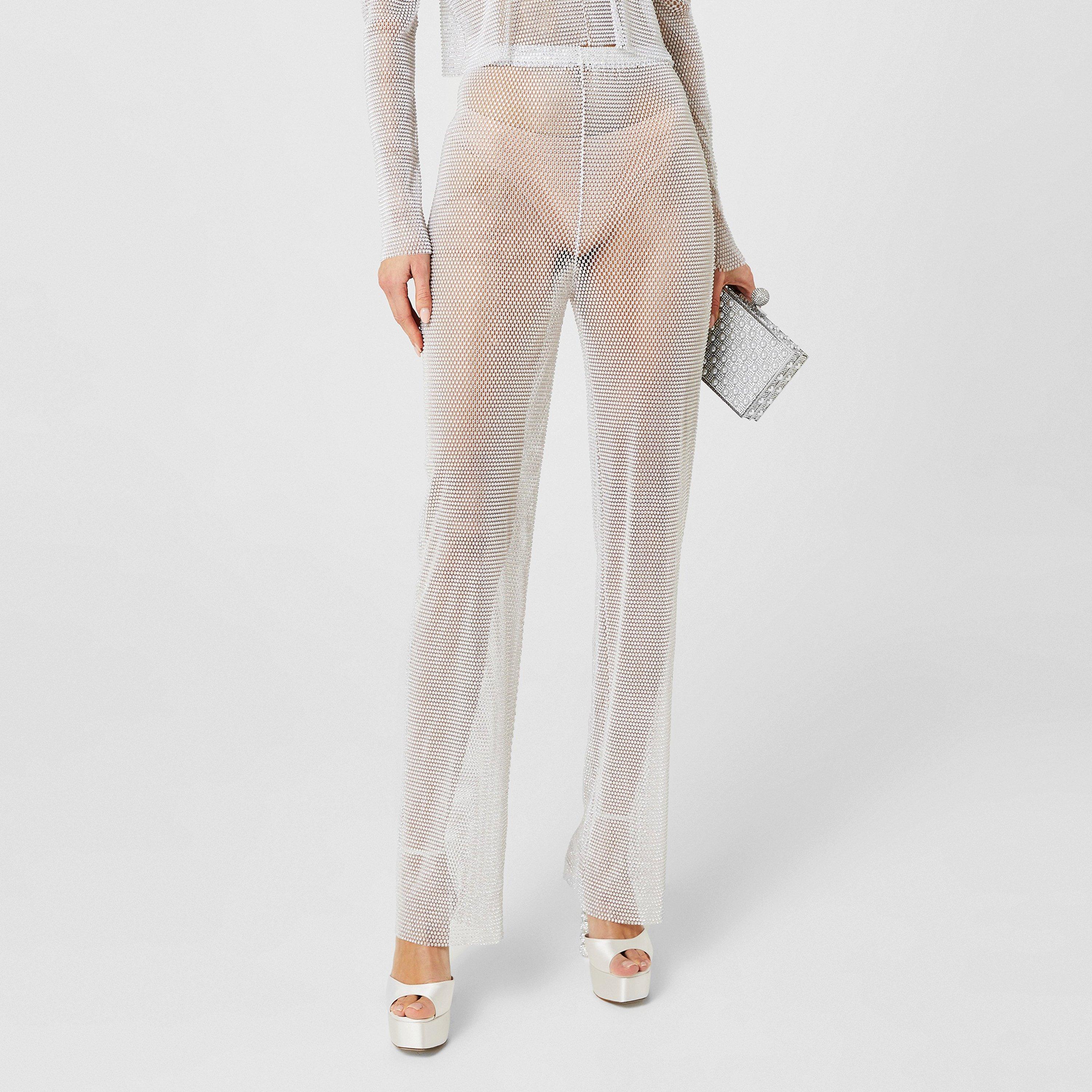 White - Santa Brands - Sparkling Wide Leg Trousers - 1