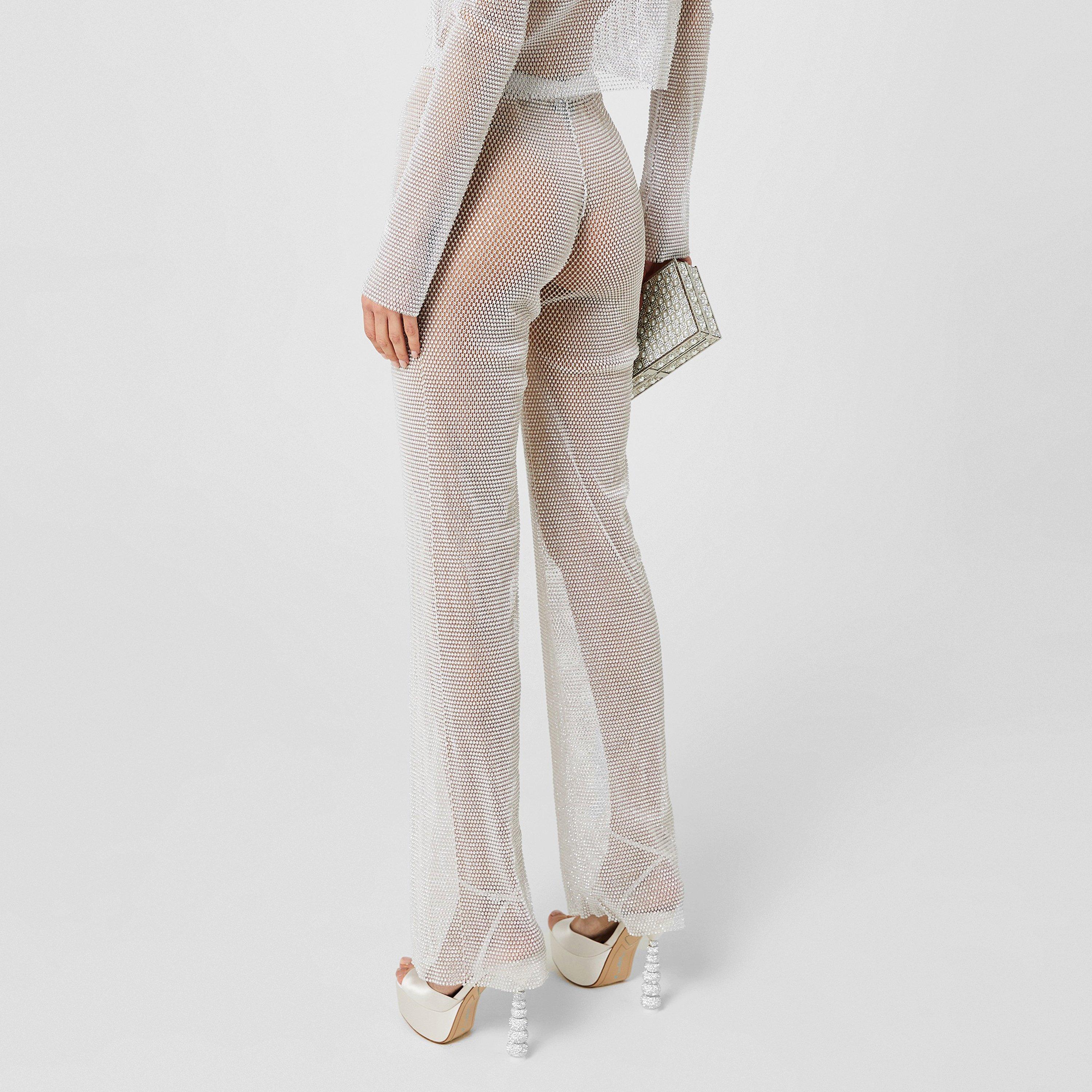 White - Santa Brands - Sparkling Wide Leg Trousers - 2