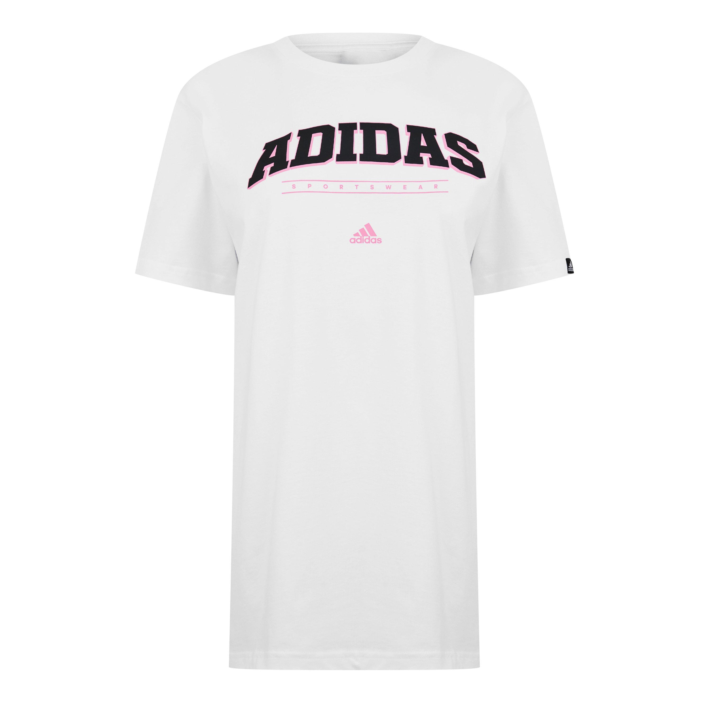 Weiß/Rosa - adidas - Collegiate Graphic T-shirt Womens - 6