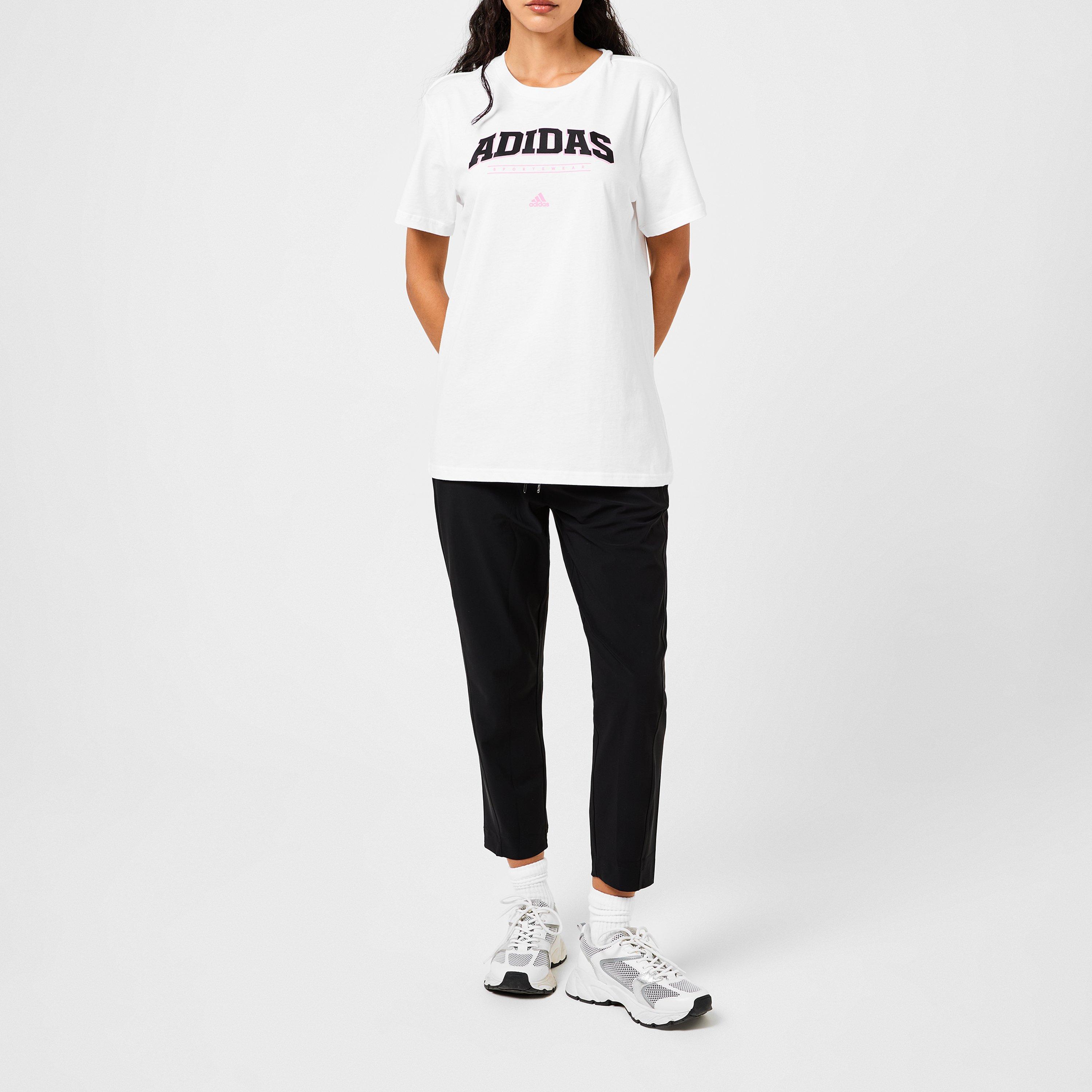 Weiß/Rosa - adidas - Collegiate Graphic T-shirt Womens - 3