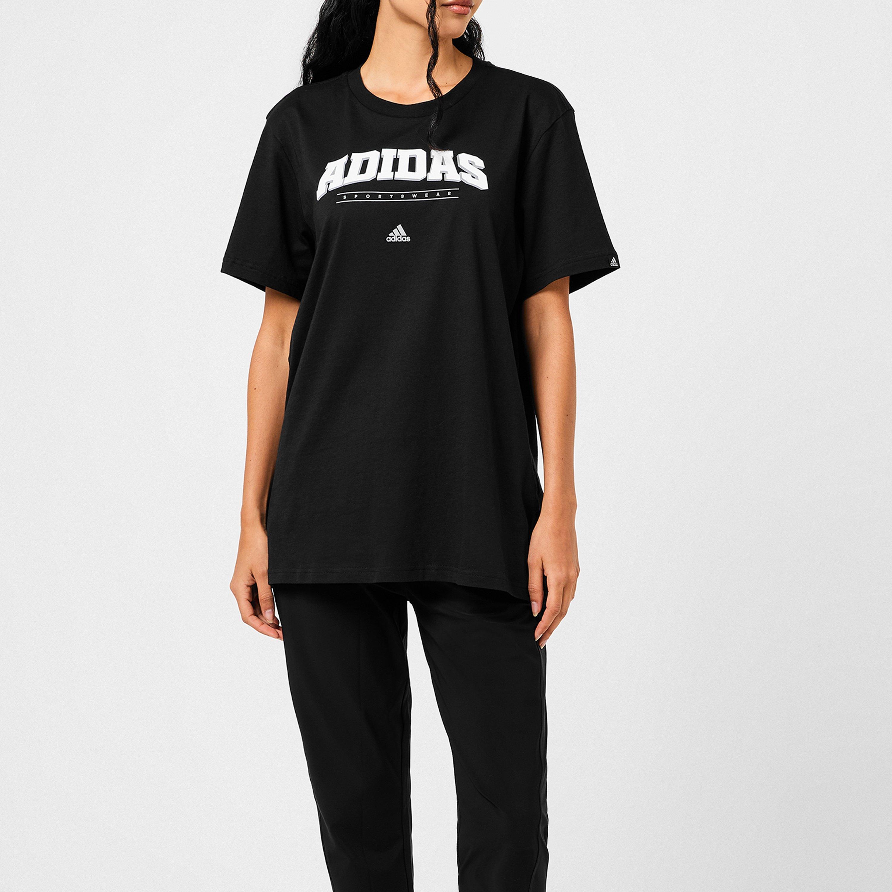 Black/White - adidas - Collegiate Graphic T-shirt Womens - 1