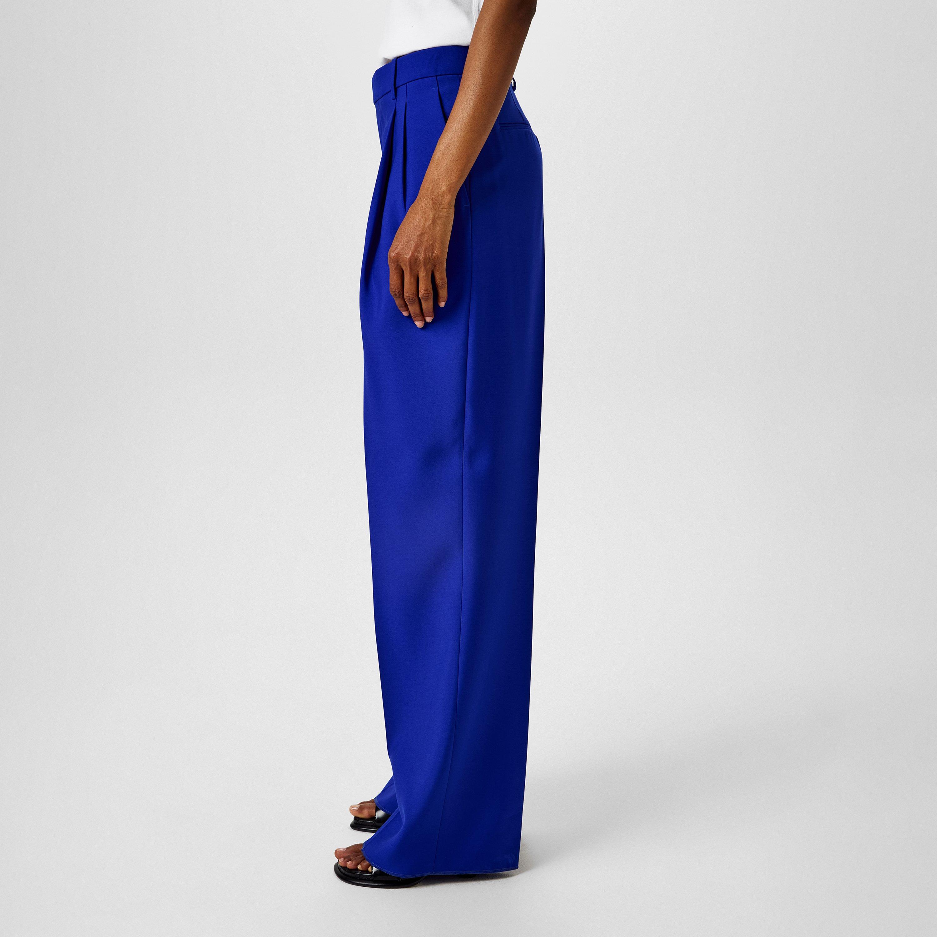 Knight Blue - Burberry - Wide Leg Trousers - 2