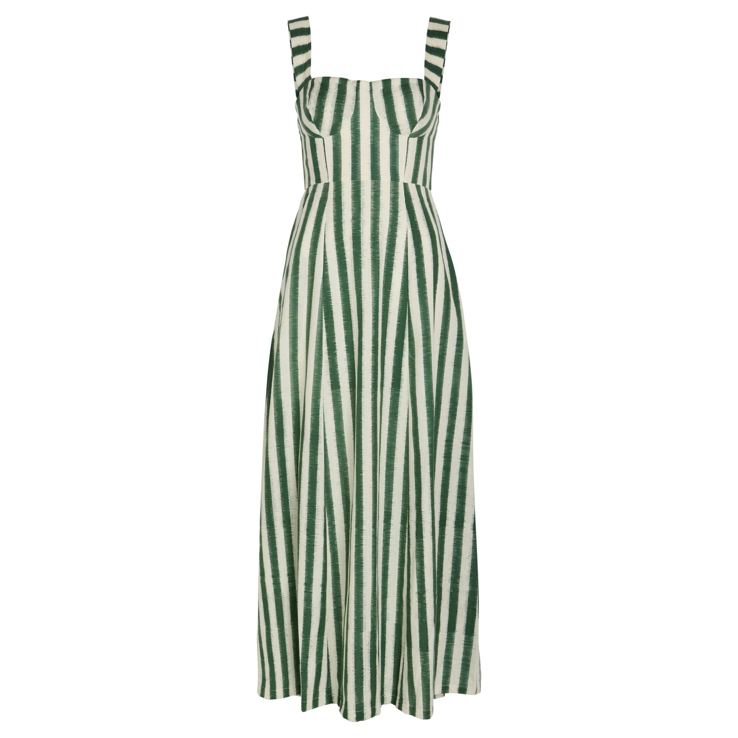 GREEN AND OTHER - Emporio Sirenuse - LD AZZURRA 2 IKAT STRIPE DRESS - 1