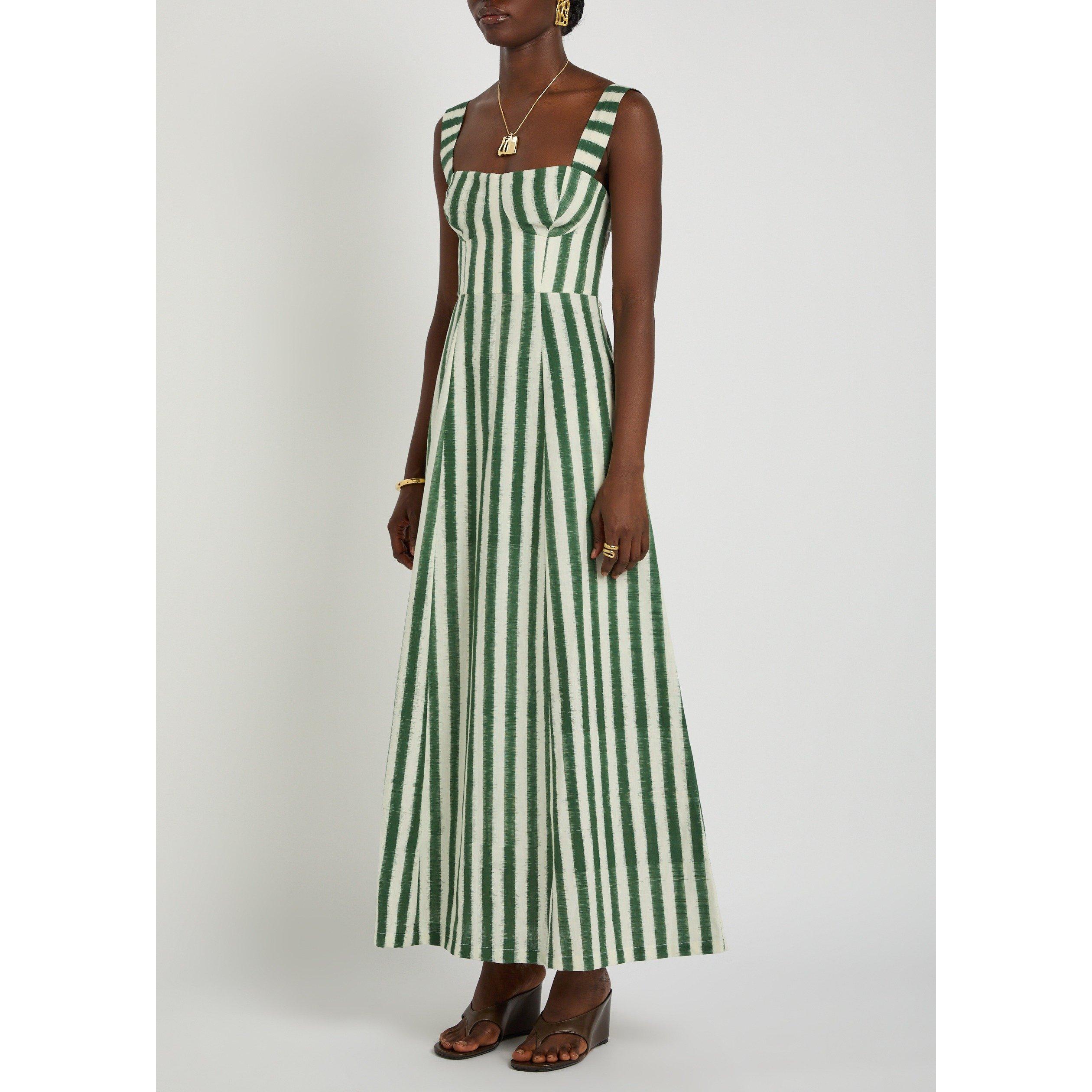 GREEN AND OTHER - Emporio Sirenuse - LD AZZURRA 2 IKAT STRIPE DRESS - 2