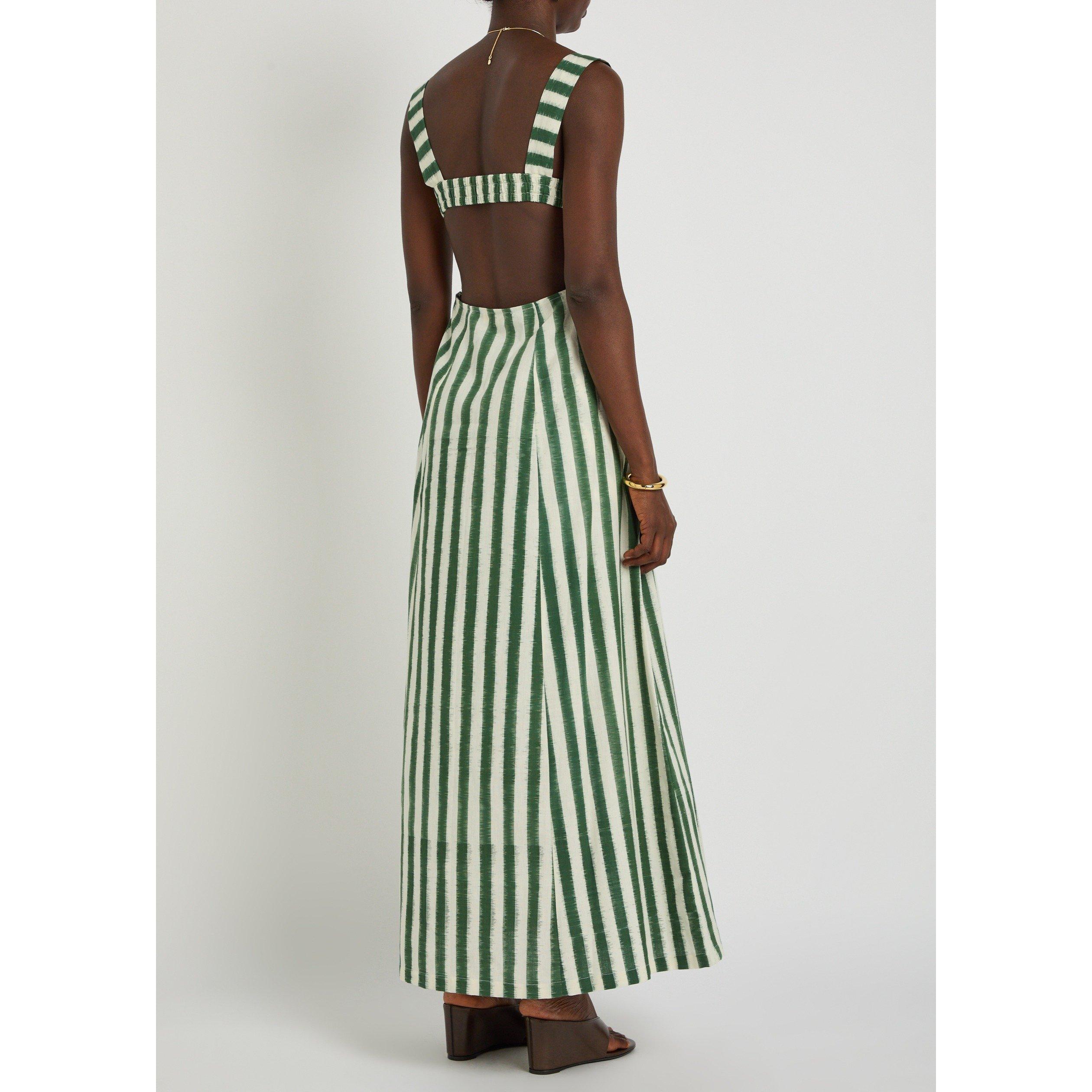 GREEN AND OTHER - Emporio Sirenuse - LD AZZURRA 2 IKAT STRIPE DRESS - 3