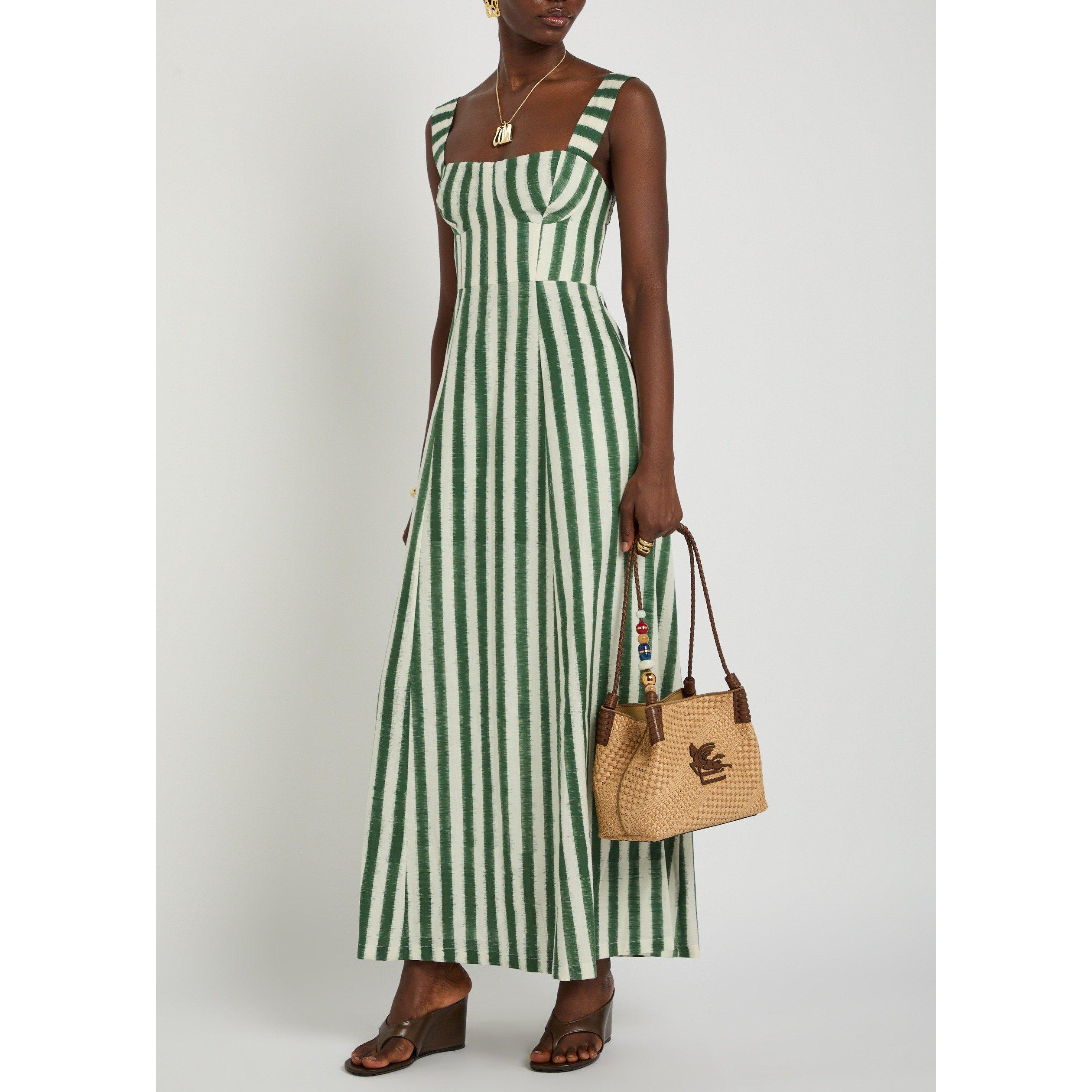 GREEN AND OTHER - Emporio Sirenuse - LD AZZURRA 2 IKAT STRIPE DRESS - 5