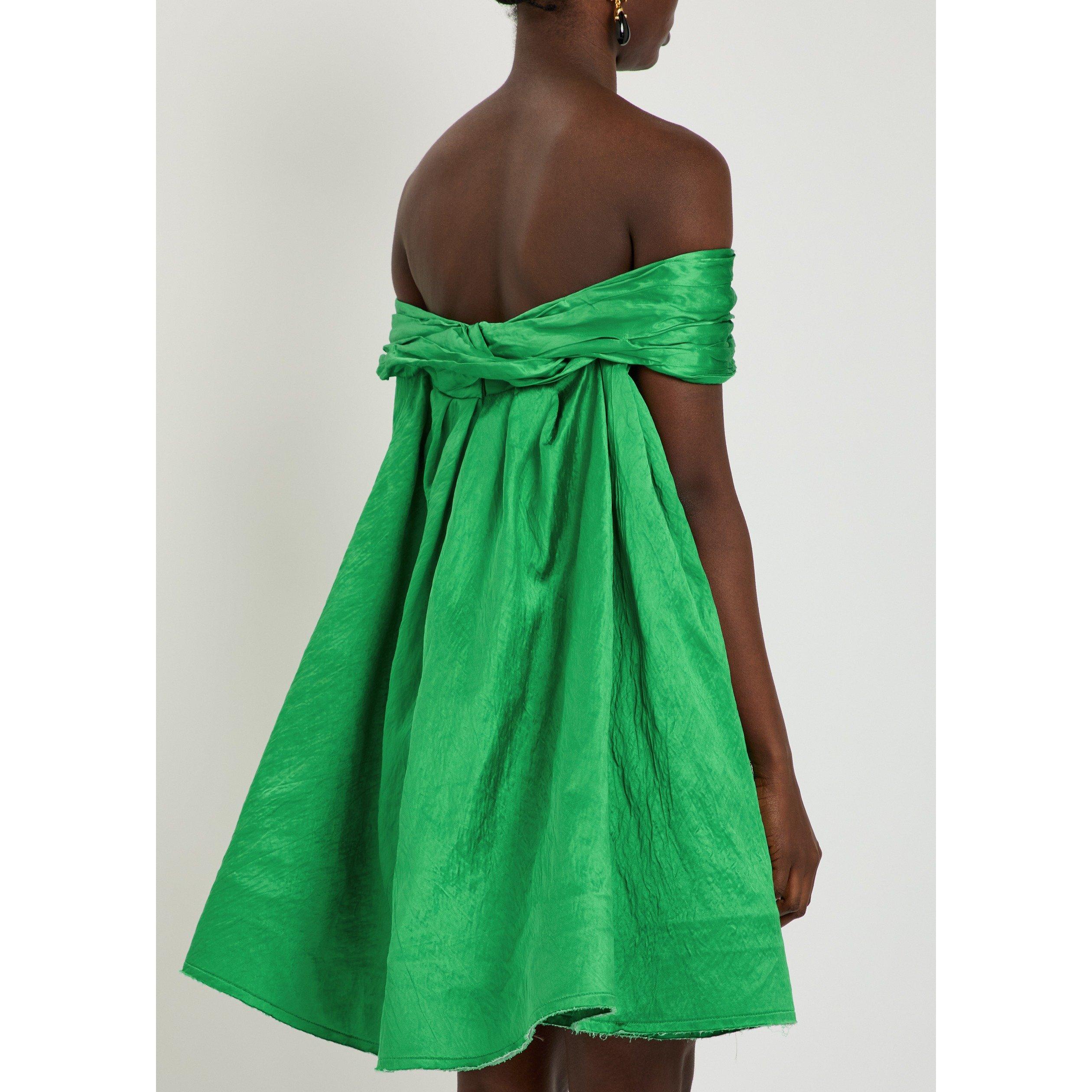 GREEN - Erdem - EMBELLISHED OFF SHOULDER DRESS - 3