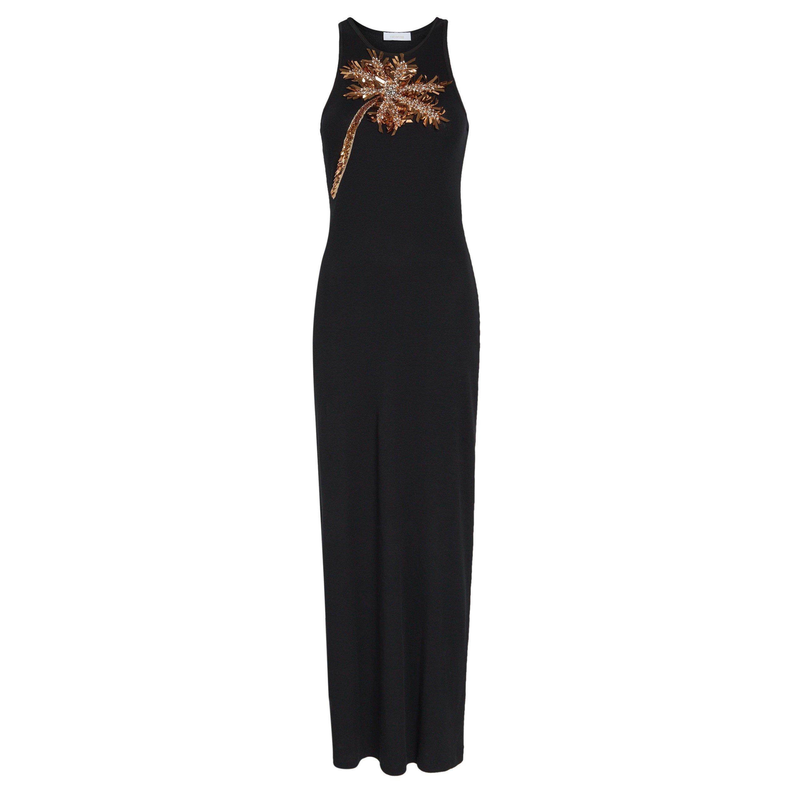 BLACK - Rabanne - Women's Cotton Slim-Fit Maxi Dress - 1