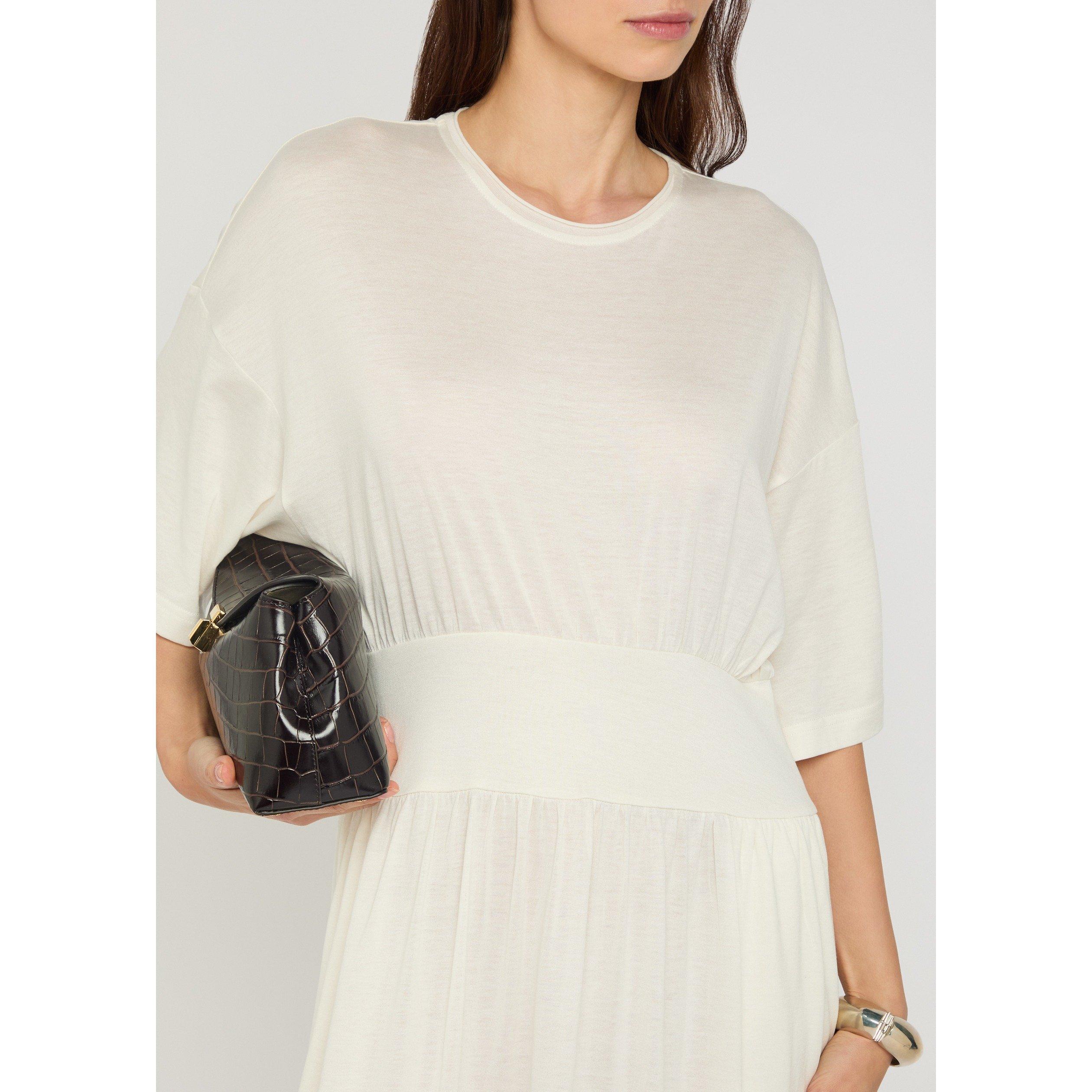OFF WHITE - Toteme - Women's Cotton Silk Midi T-Shirt Dress - 4
