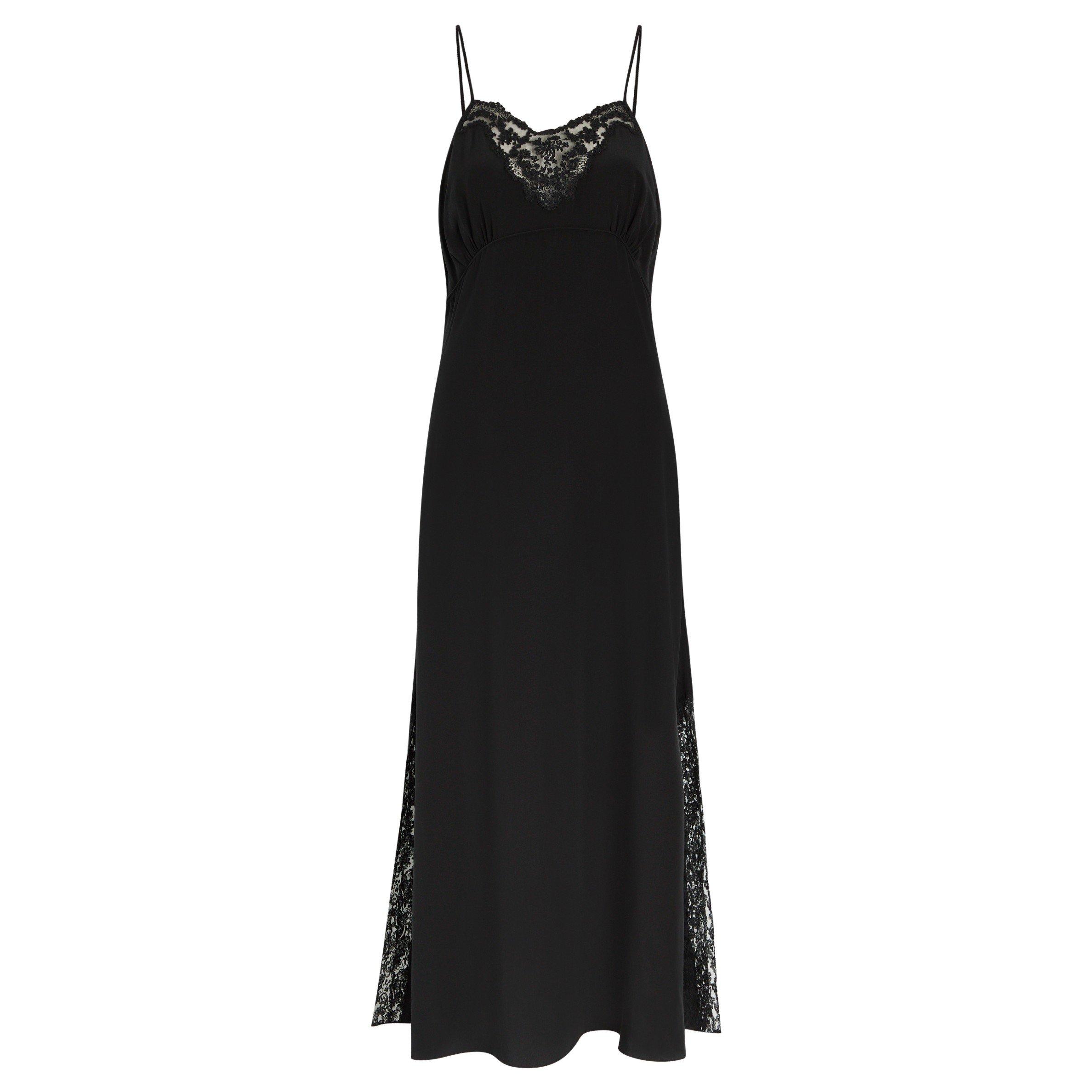 BLACK - Chloe - Women's Silk Maxi Dress - 1
