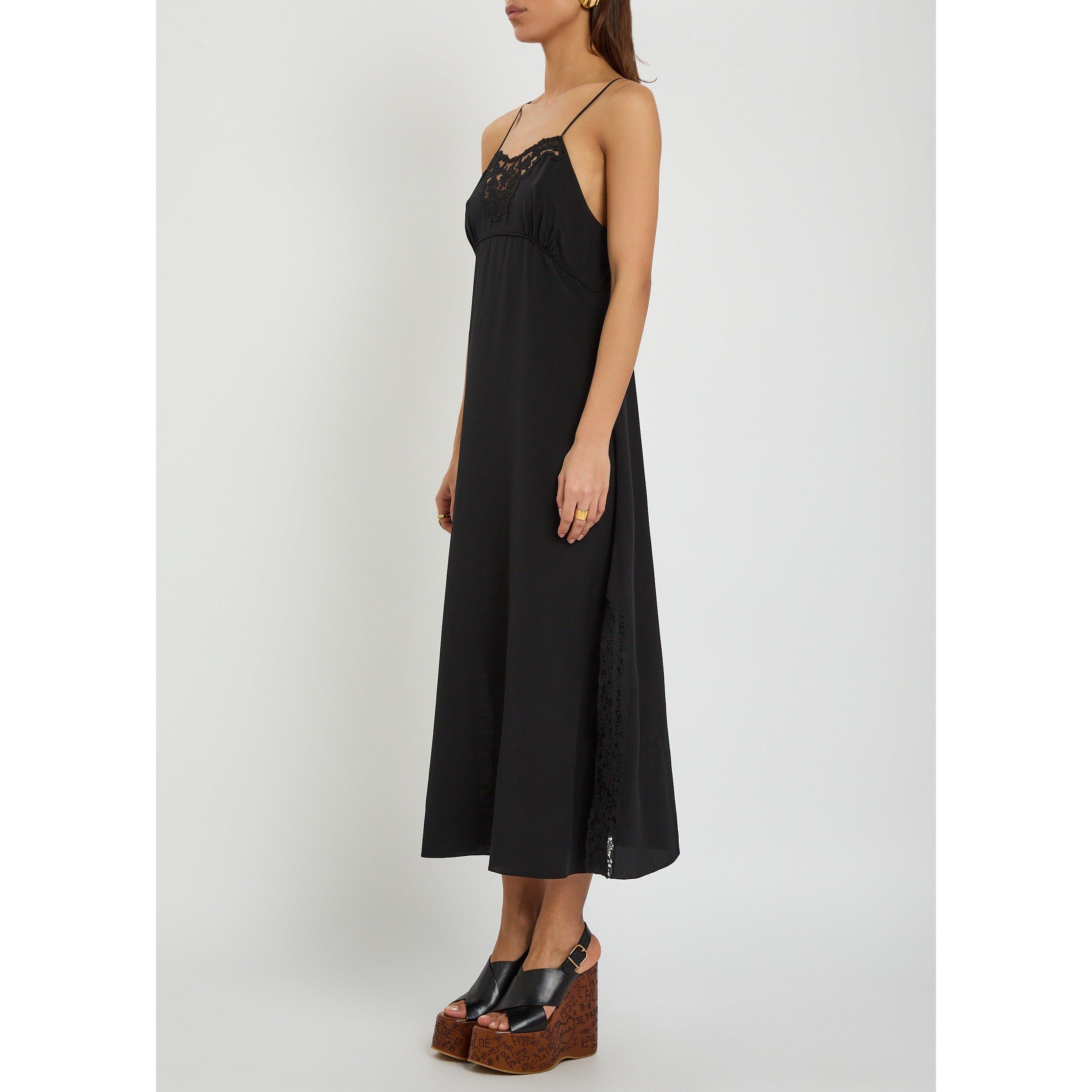 BLACK - Chloe - Women's Silk Maxi Dress - 2