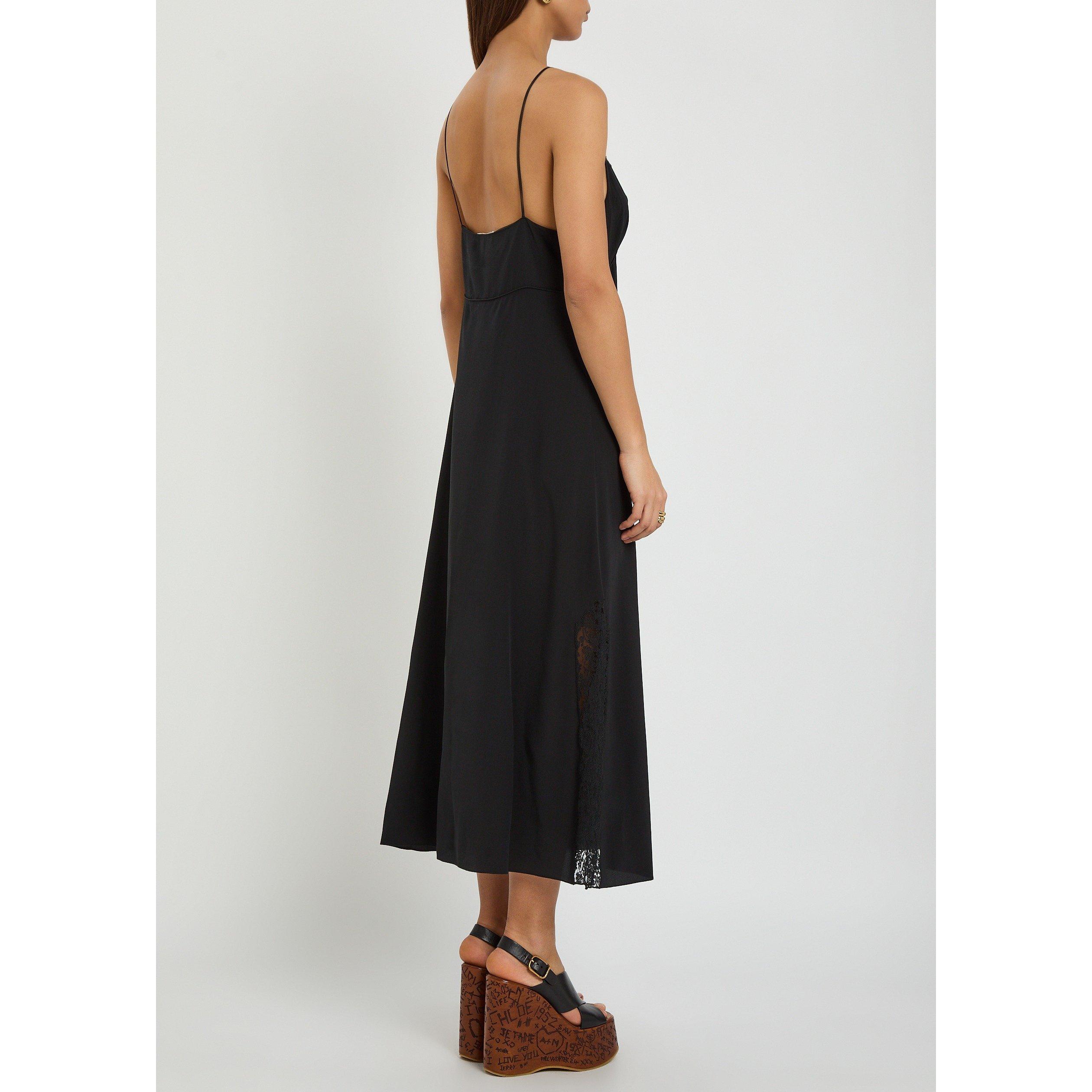 BLACK - Chloe - Women's Silk Maxi Dress - 3