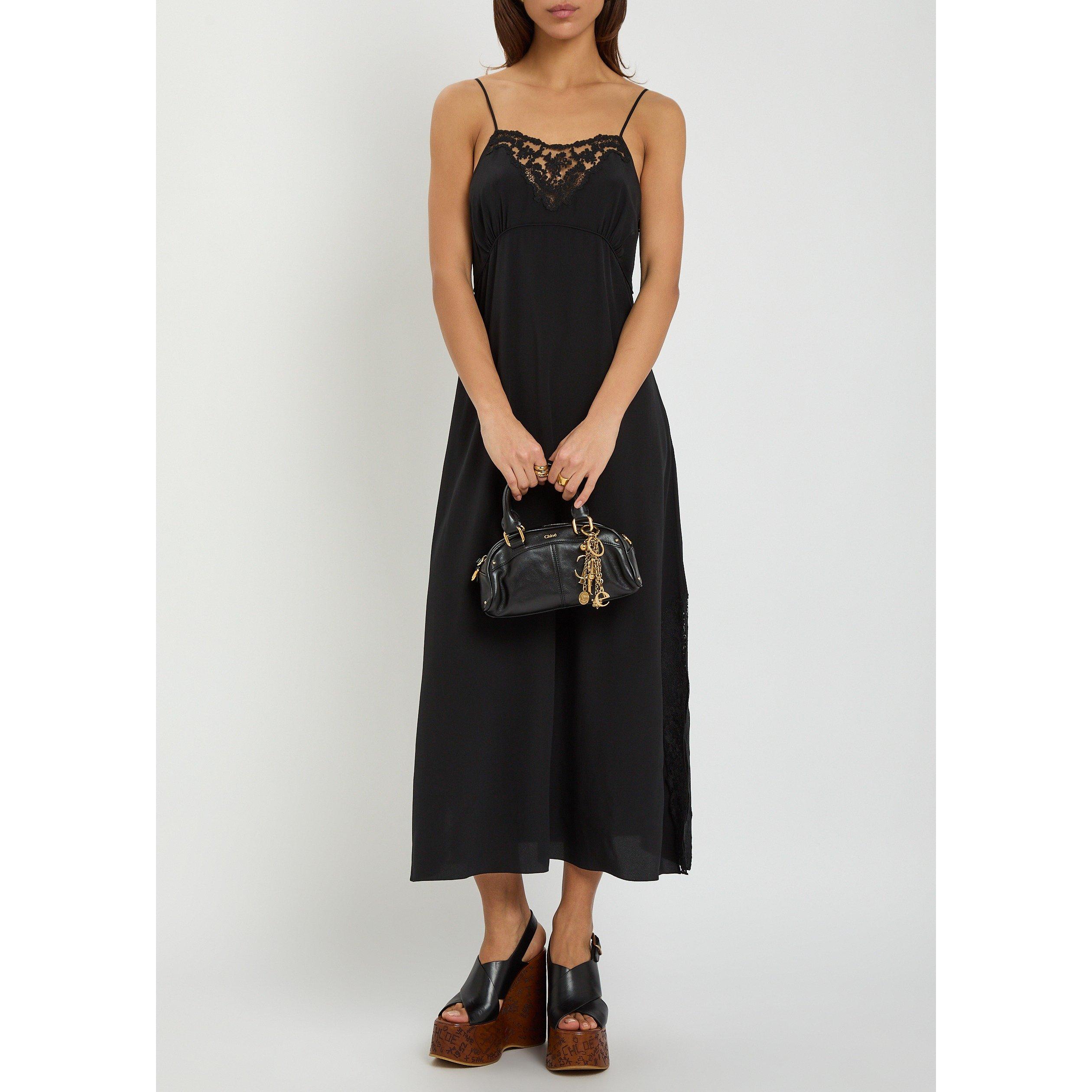 BLACK - Chloe - Women's Silk Maxi Dress - 5